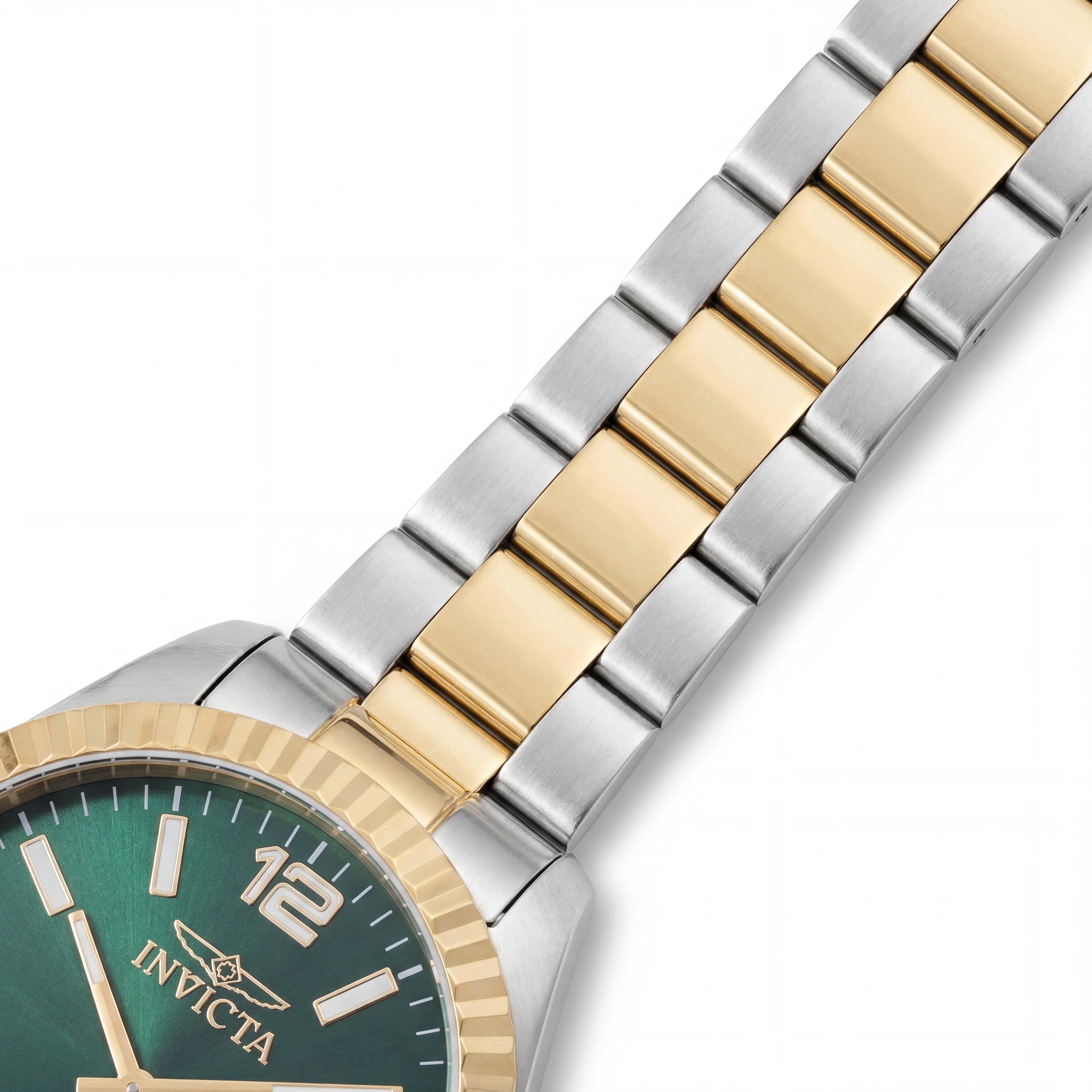 Invicta Specialty 49677 Reloj de cuarzo de acero inoxidable de 43 mm para hombre, esfera verde, resistente al agua 5 ATM, Photo 3