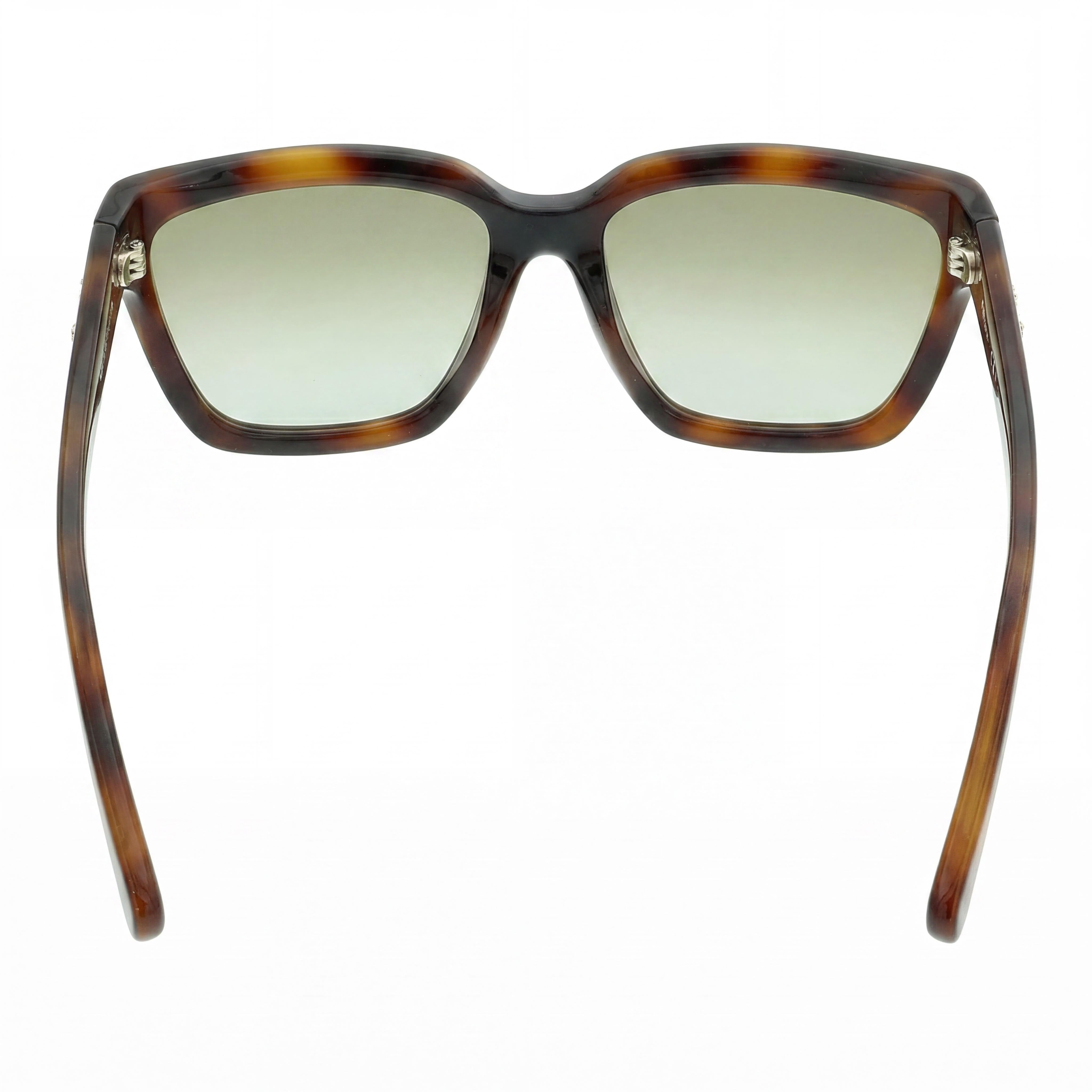 Gafas de sol de plástico carey para mujer Ferragamo Sf1018s 214 con lentes UV verde oscuro 59 mm, Photo 4