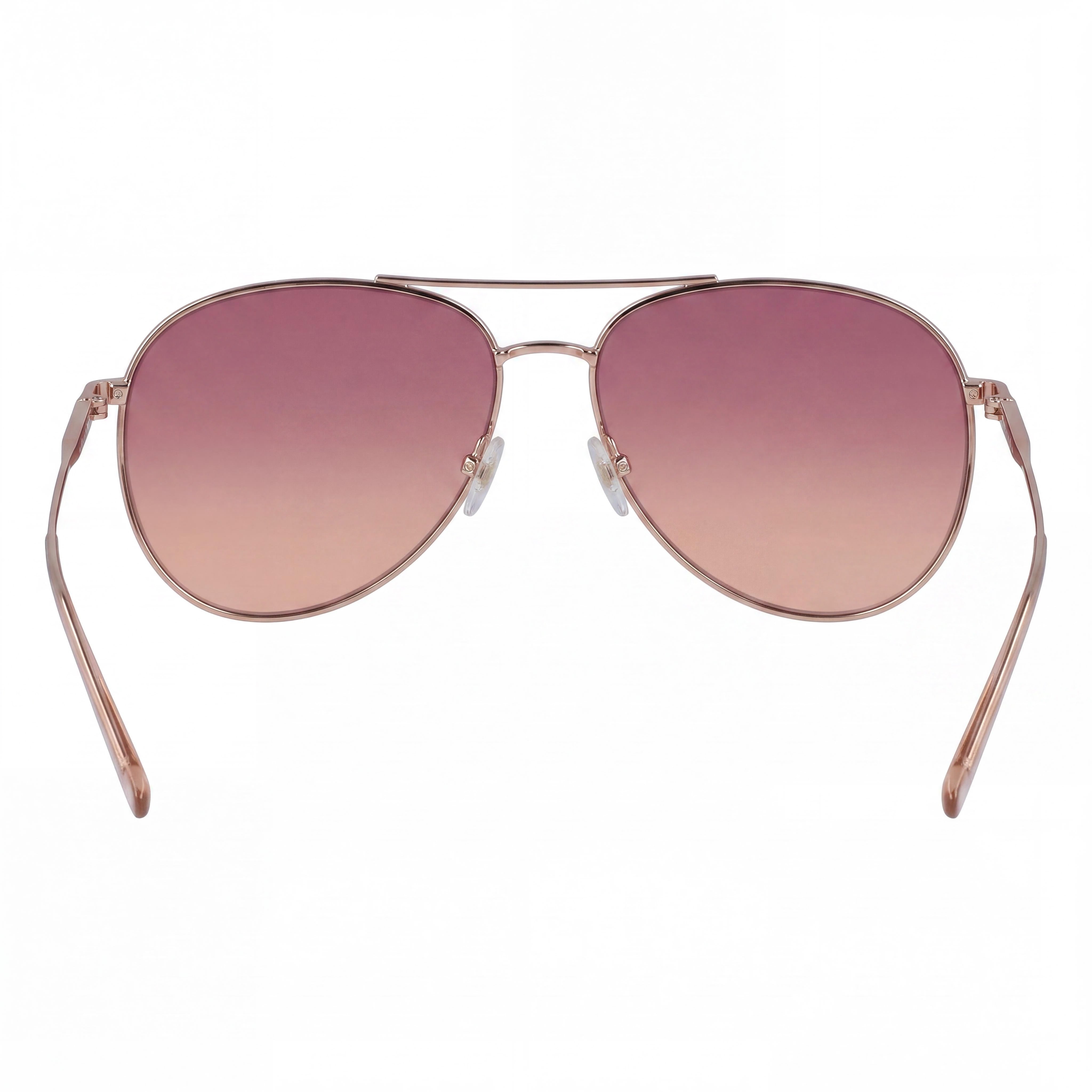LONGCHAMP Modern Women's Pilot Sunglasses, Rose Gold Metal Frame, Gradient Pink Plastic Lenses, 59mm, Photo 4