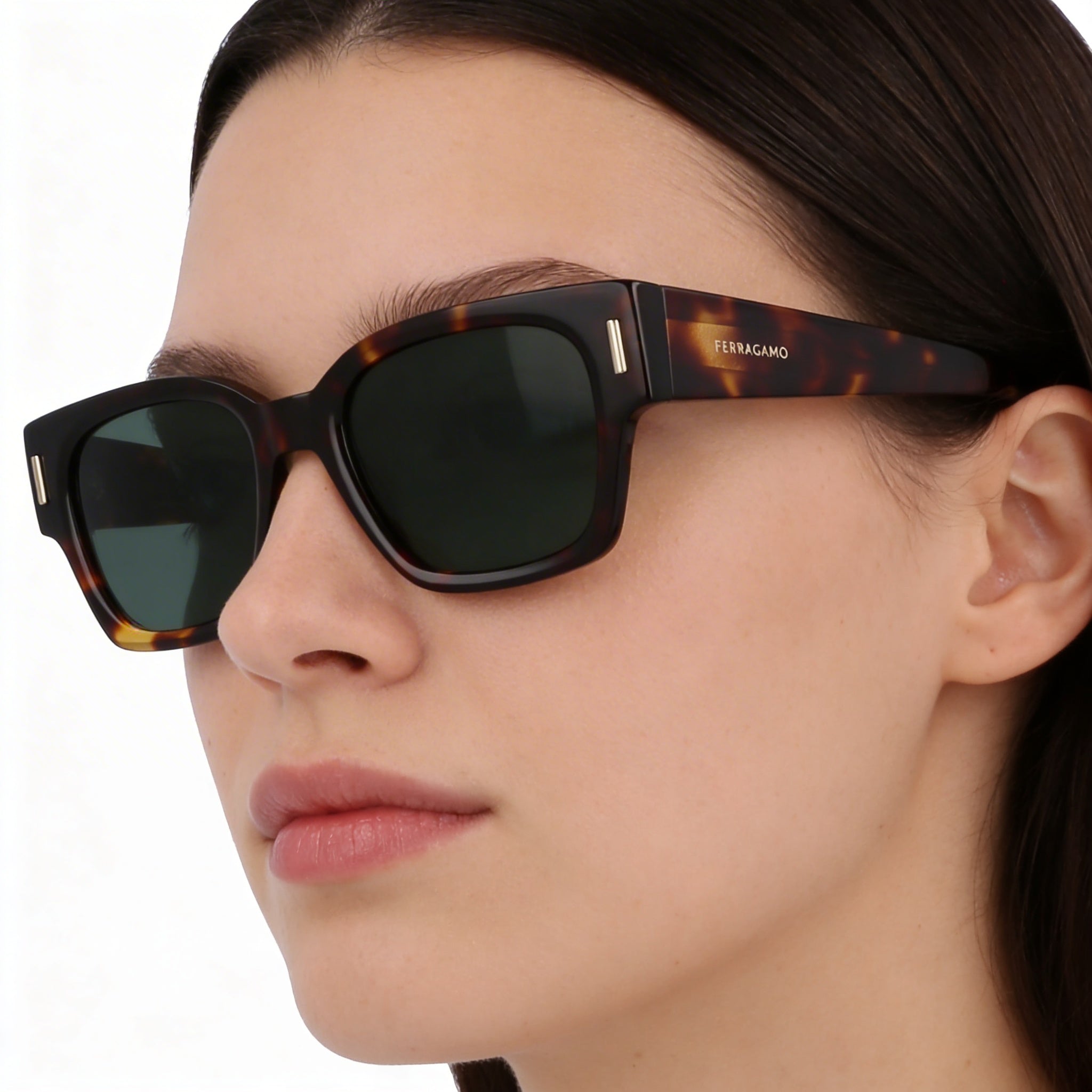 Ferragamo Modern Women’s Acetate Dark Tortoise UV 400 Sunglasses 52mm, Photo 5
