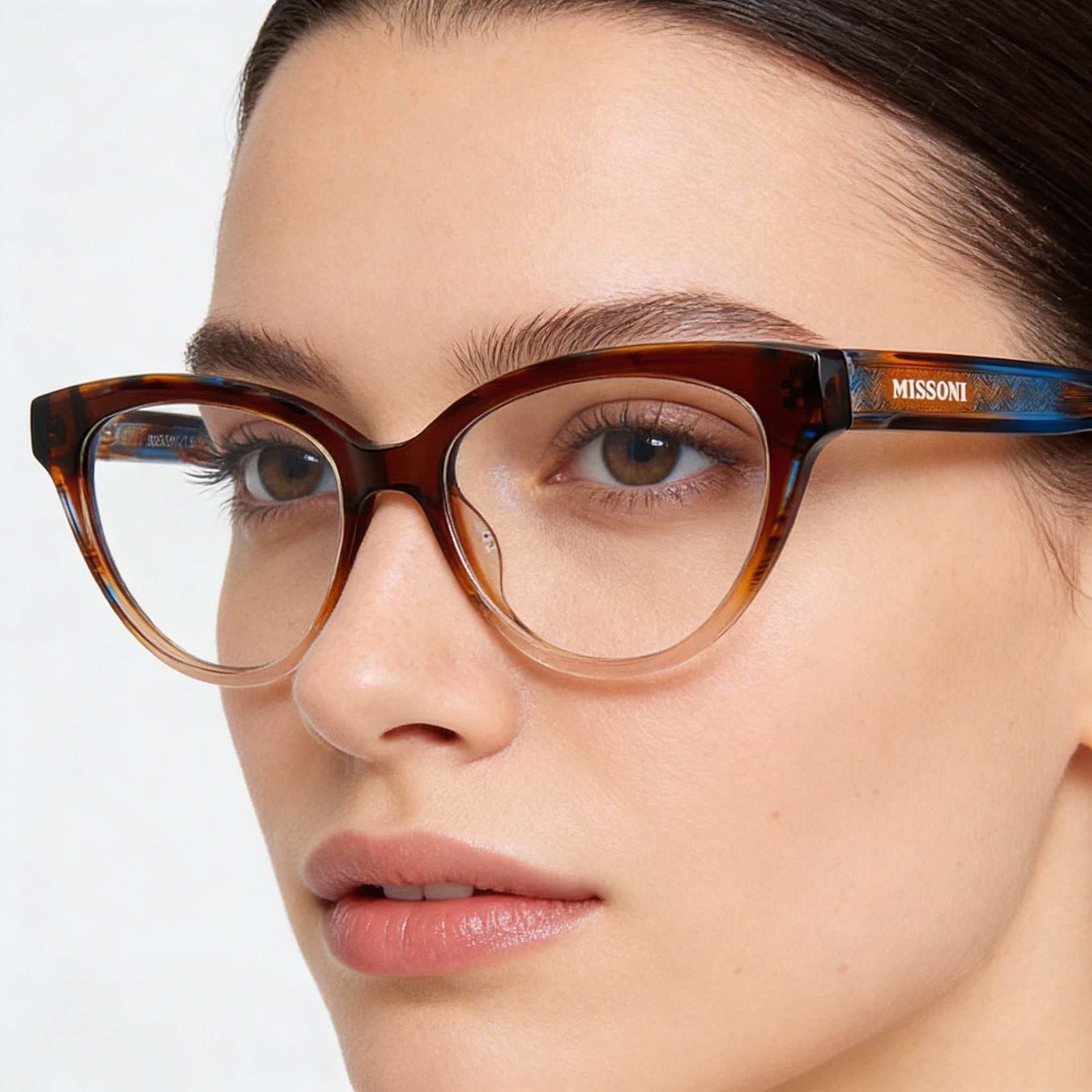 Missoni Mis 0091 Women's Modern Acetate Frame Brown Horn Polycarbonate Lenses Sunglasses 52mm, Photo 4