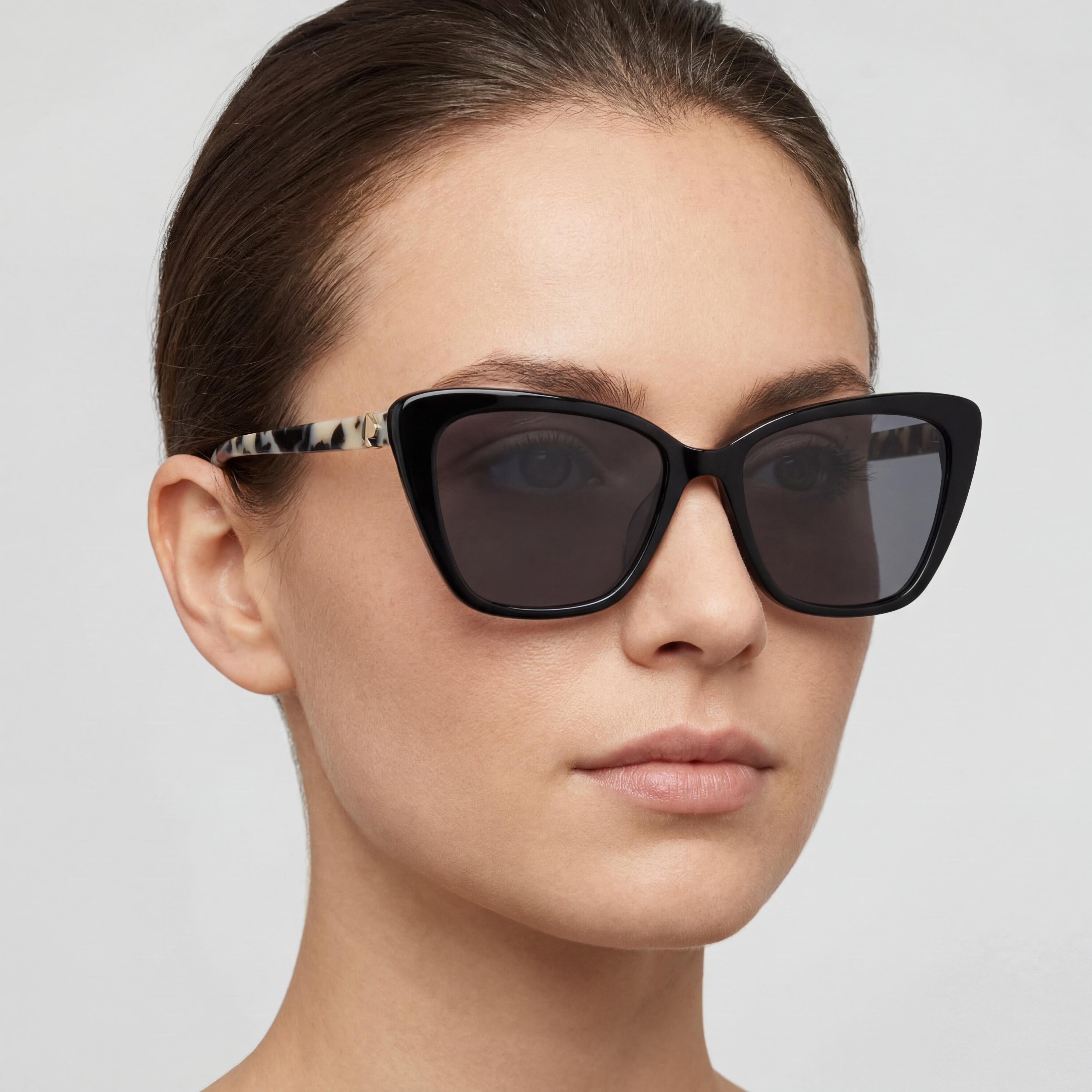 kate spade new york Cat Eye Women's Lilac Plastic Frame Blue Gradient UV Protection Lens 55mm, Photo 4