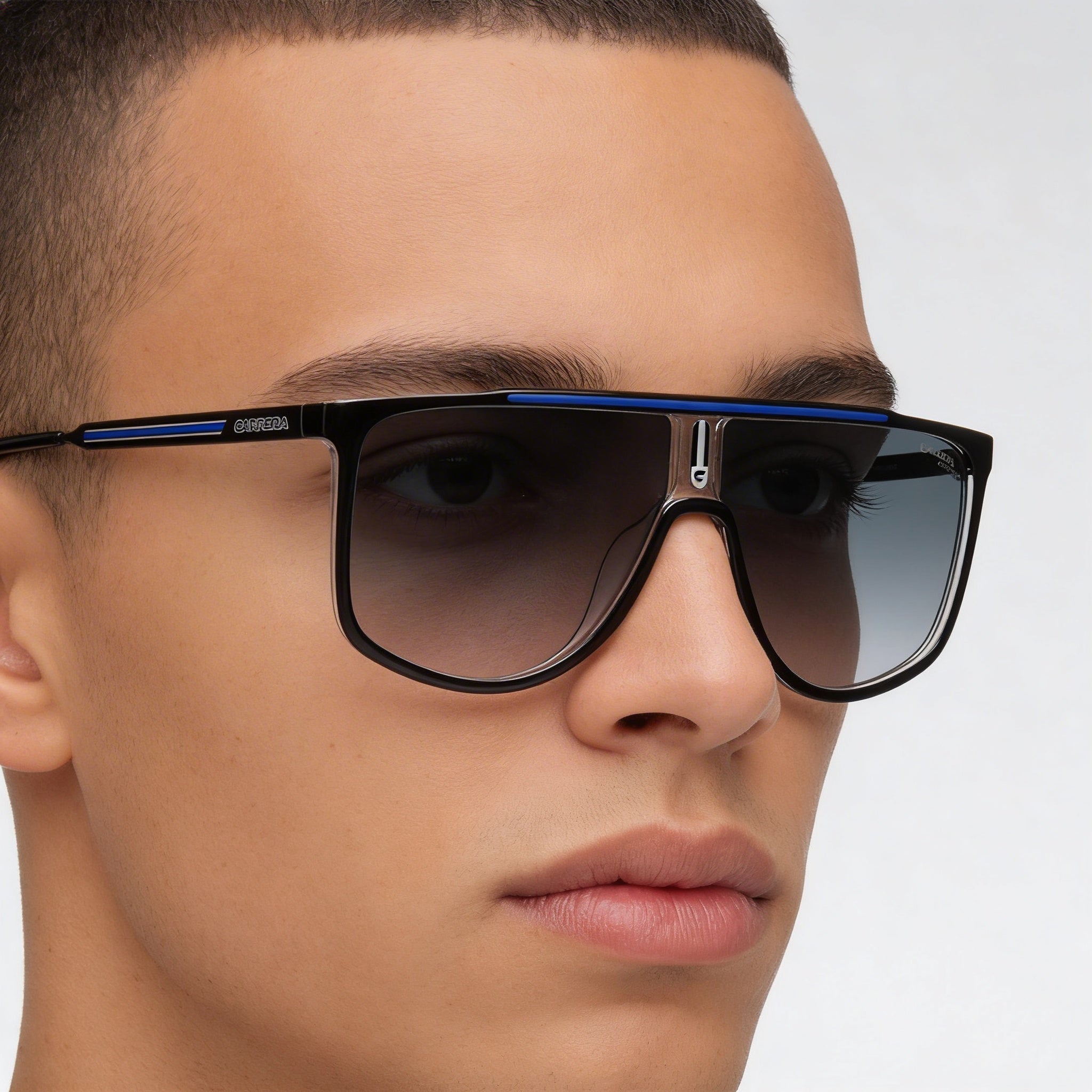 Gafas de sol Carrera Casual de hombre negras y azules de poliamida no polarizadas con 100% protección UV 61mm, Photo 4