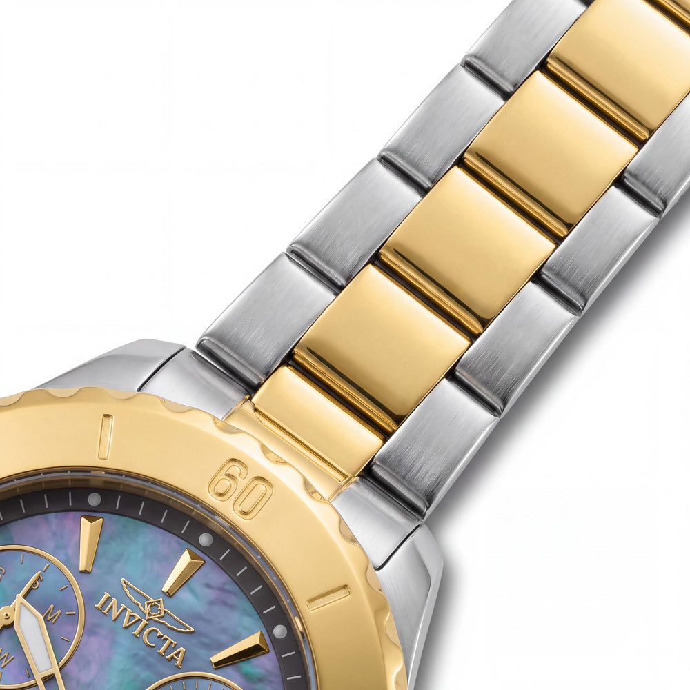 Invicta Angel Quartz Chrono Women's Two Tone Stainless Steel 100m Water Resistant Crystal Accented Bezel 38mm Watch