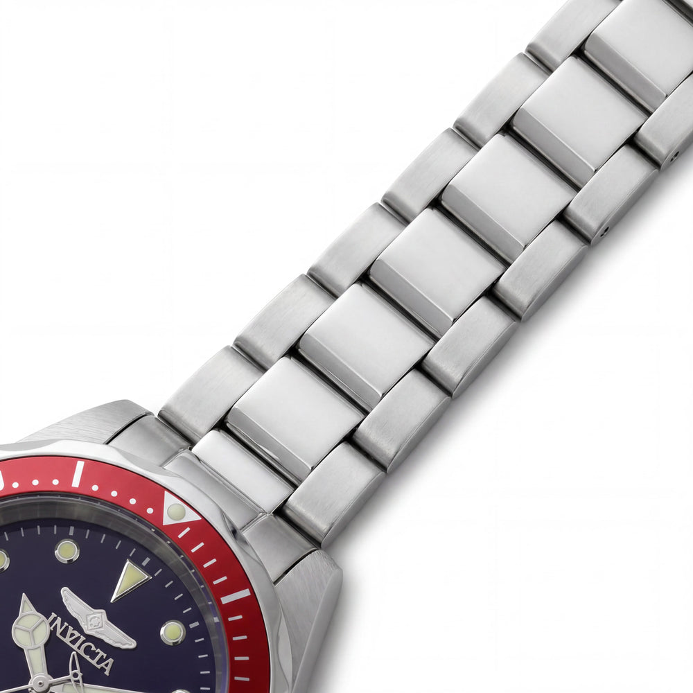 Invicta Pro Diver 45785 Men's 38mm Stainless Steel Blue Dial Quartz Bracelet Watch, 200m Water Resistant