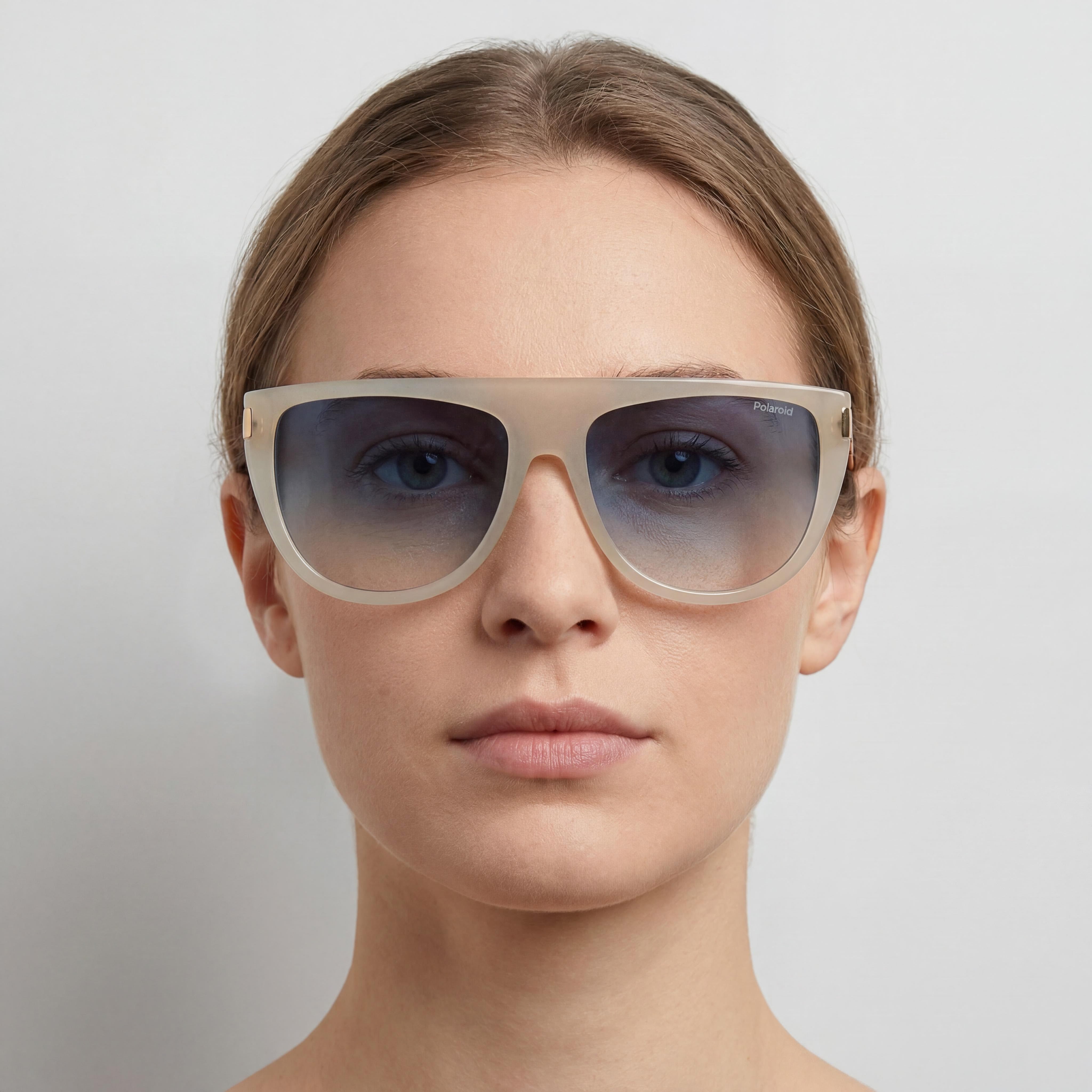 Polaroid Casual Women's Beige ECO POLYCARBONATE 100% UV Protection Blue Shaded Polarized Sunglasses 57mm, Photo 5