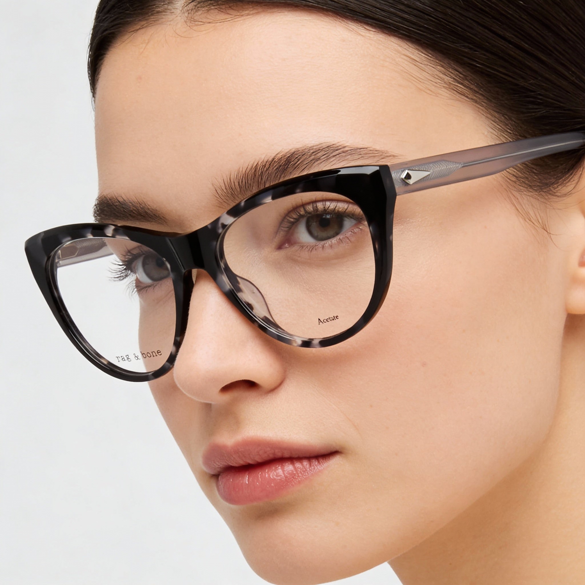 Gafas de sol Rag & Bone Modern para mujer, montura de acetato, lentes de policarbonato, no polarizadas, grises, HVN, 51 mm, Photo 5