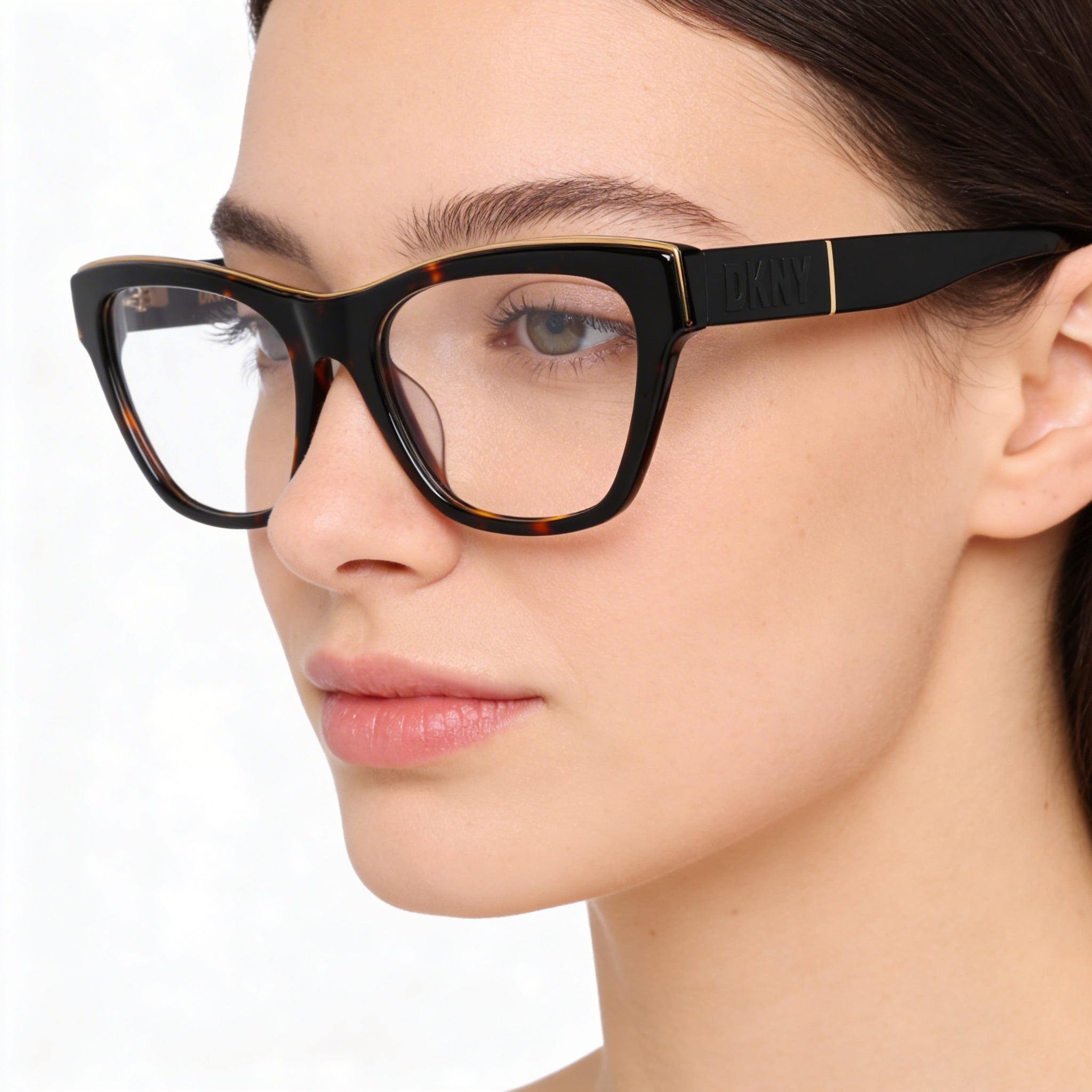 Gafas de sol DKNY Classic de acetato carey oscuro no polarizadas para mujer, con un ancho de lente de 54 mm, un puente de 18 mm y una longitud de patilla de 140 mm, Photo 5