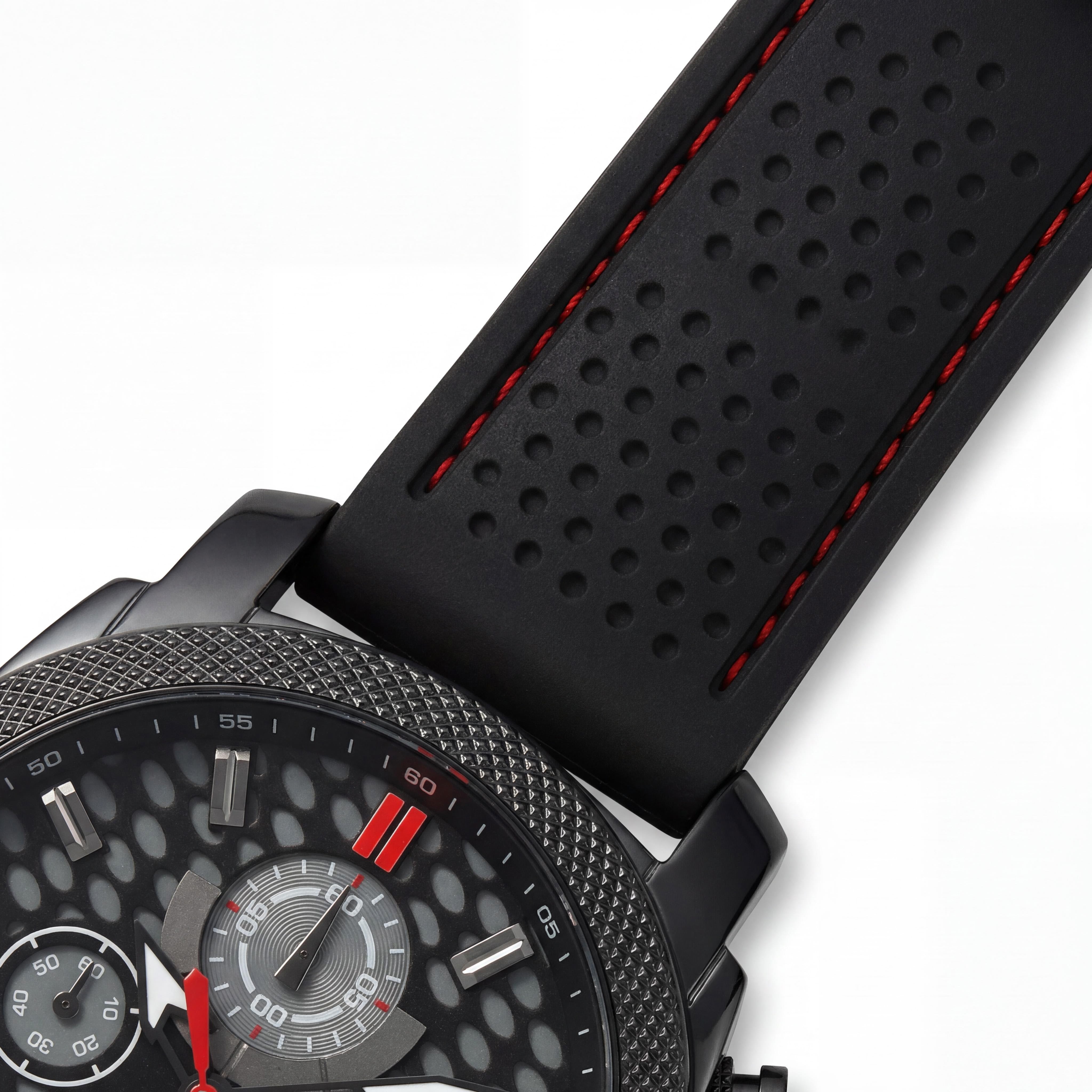 Oceanaut OC2324 Kryptonite Men's Chronograph Quartz Watch, Stainless Steel Case, Rubber Strap, Black & Grey Dial, 42mm, Photo 3