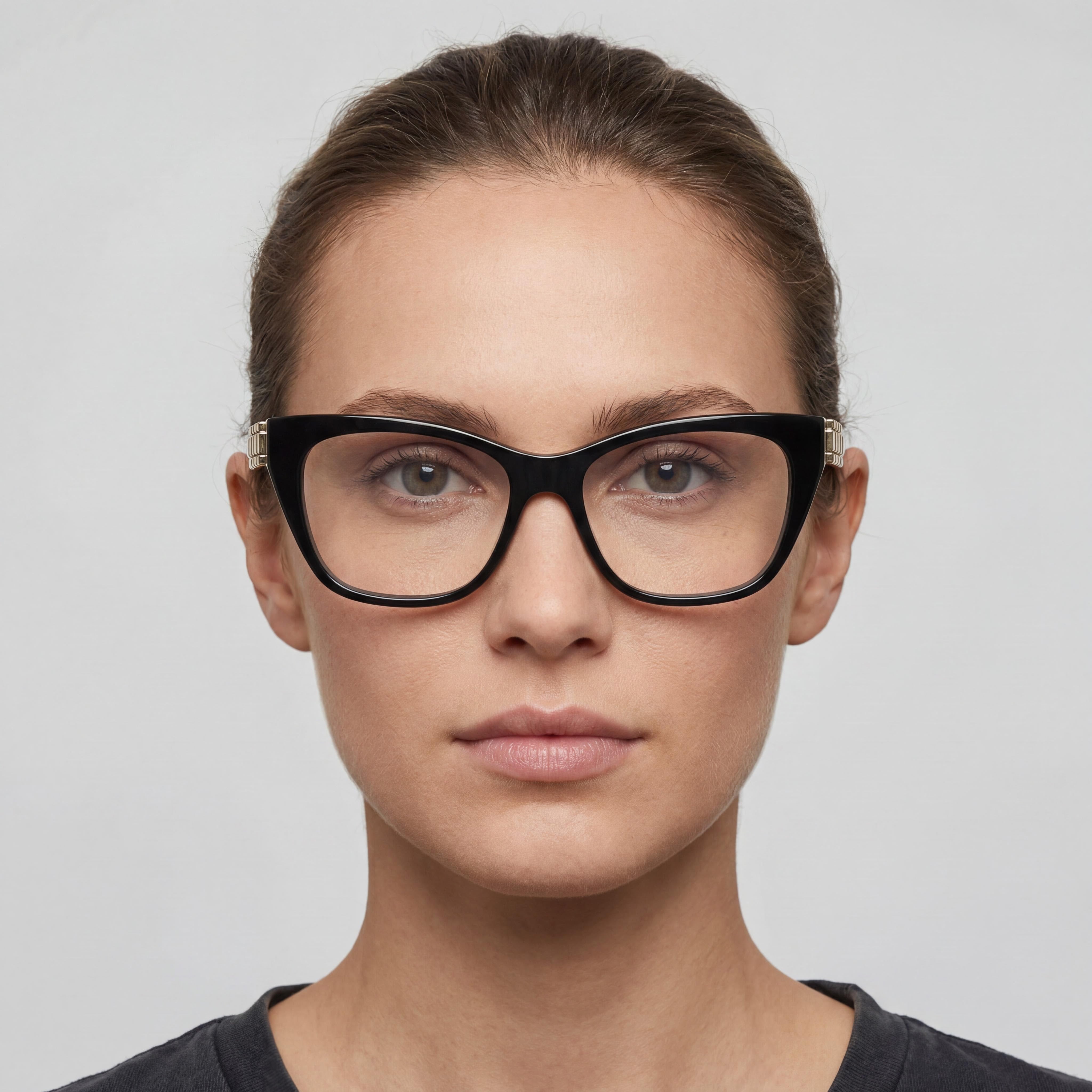 Victoria Beckham Modern Women's Eyewear crafted with a Black Acetate Frame and Black Lenses 52mm, Photo 4
