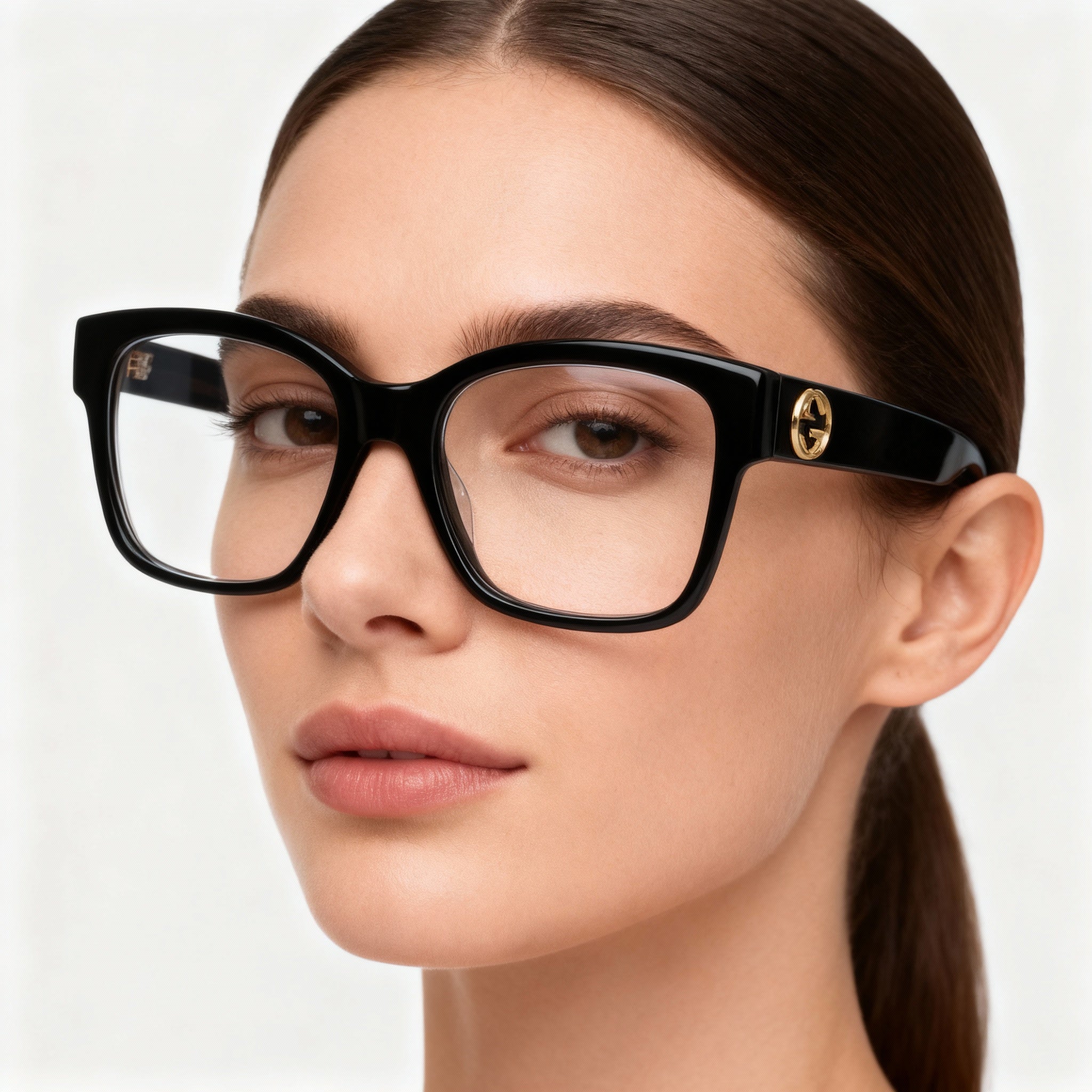 Gafas Gucci Gg0038on 001 para mujer, montura cuadrada de acetato negro, sin polarizar, 54-17-140 mm, Photo 3
