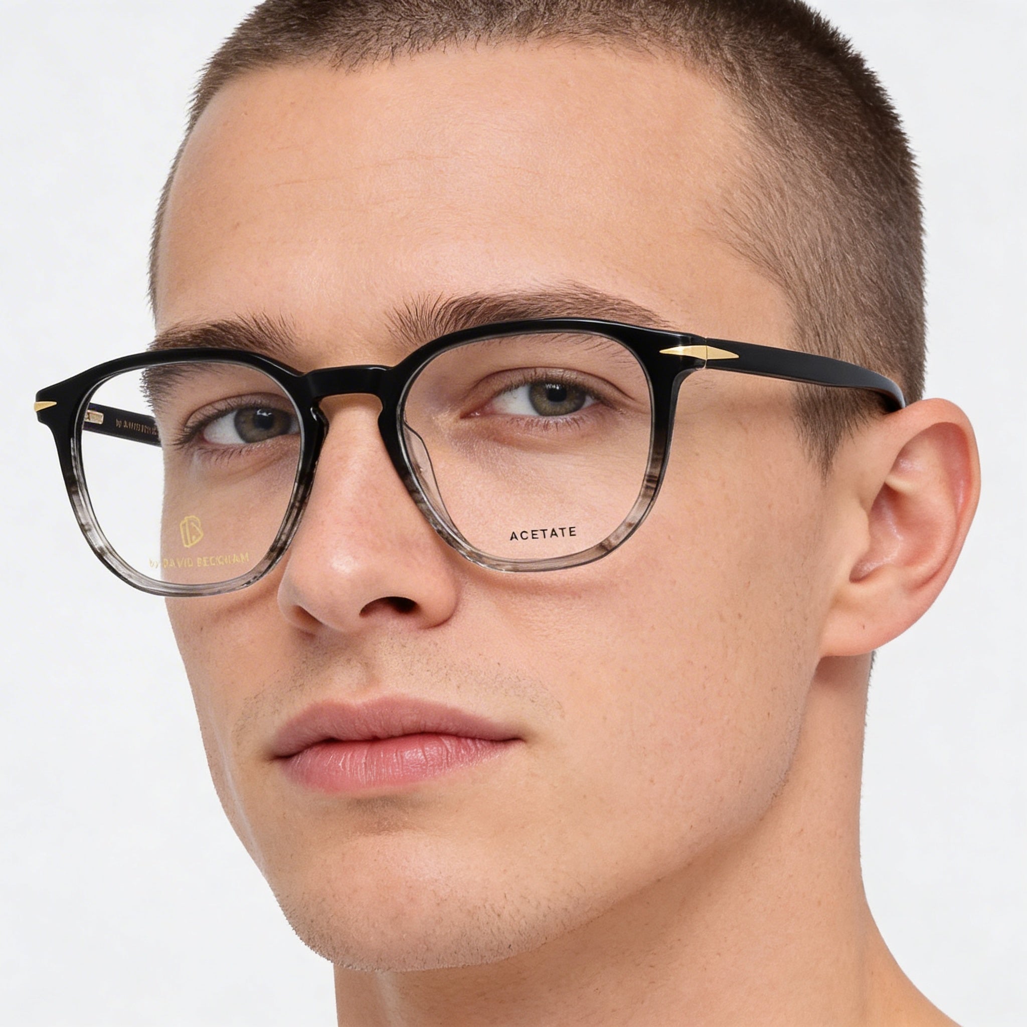 David Beckham Db 1106 Classic Black Horn Acetate Frame Polycarbonate Lens Unisex 50-19-150mm Eyewear, Photo 5
