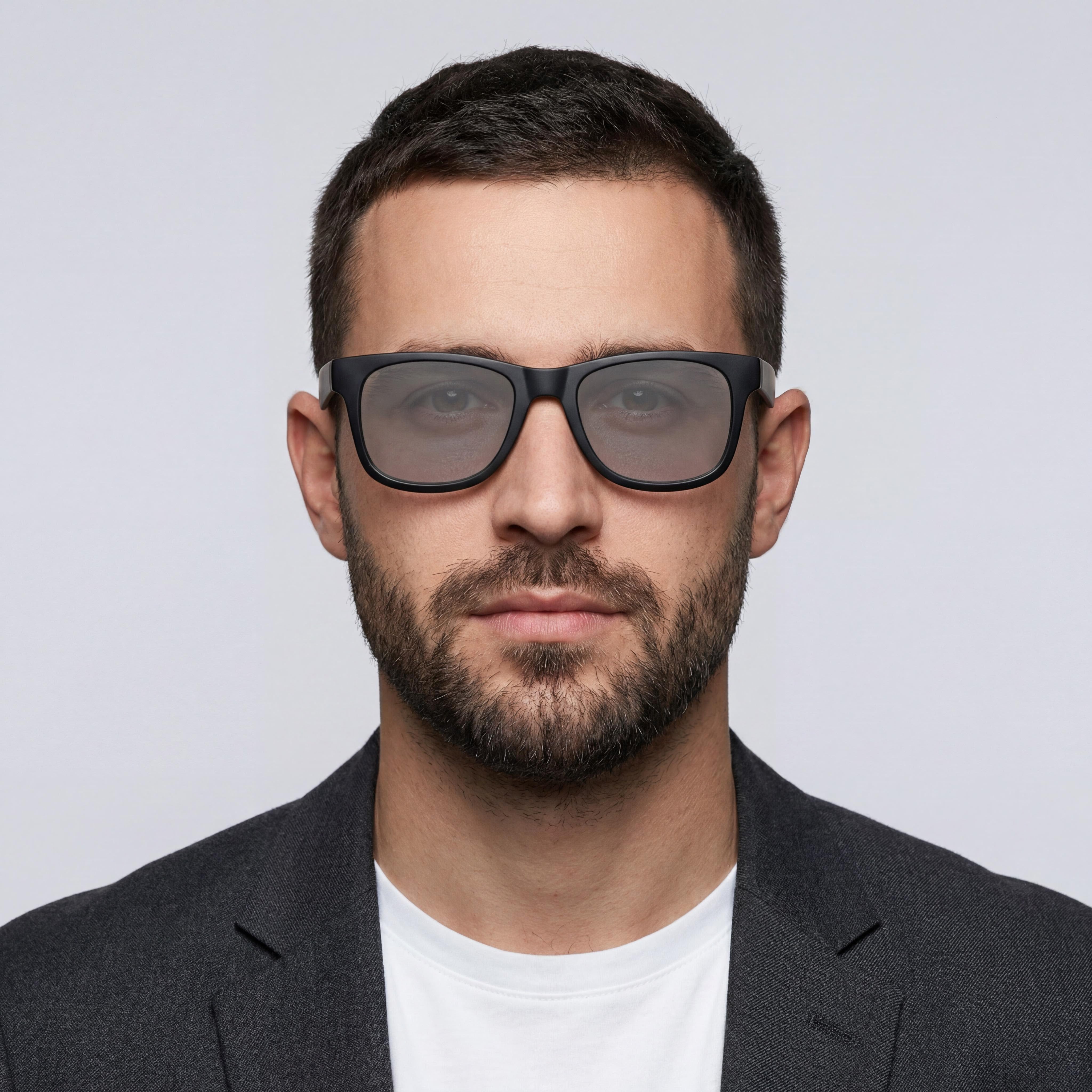 rag & bone RNB7032/G KB7 Transparent Grey Acetate Full Rim Square Eyeglasses, Lens Width 54mm, Men's, Photo 5