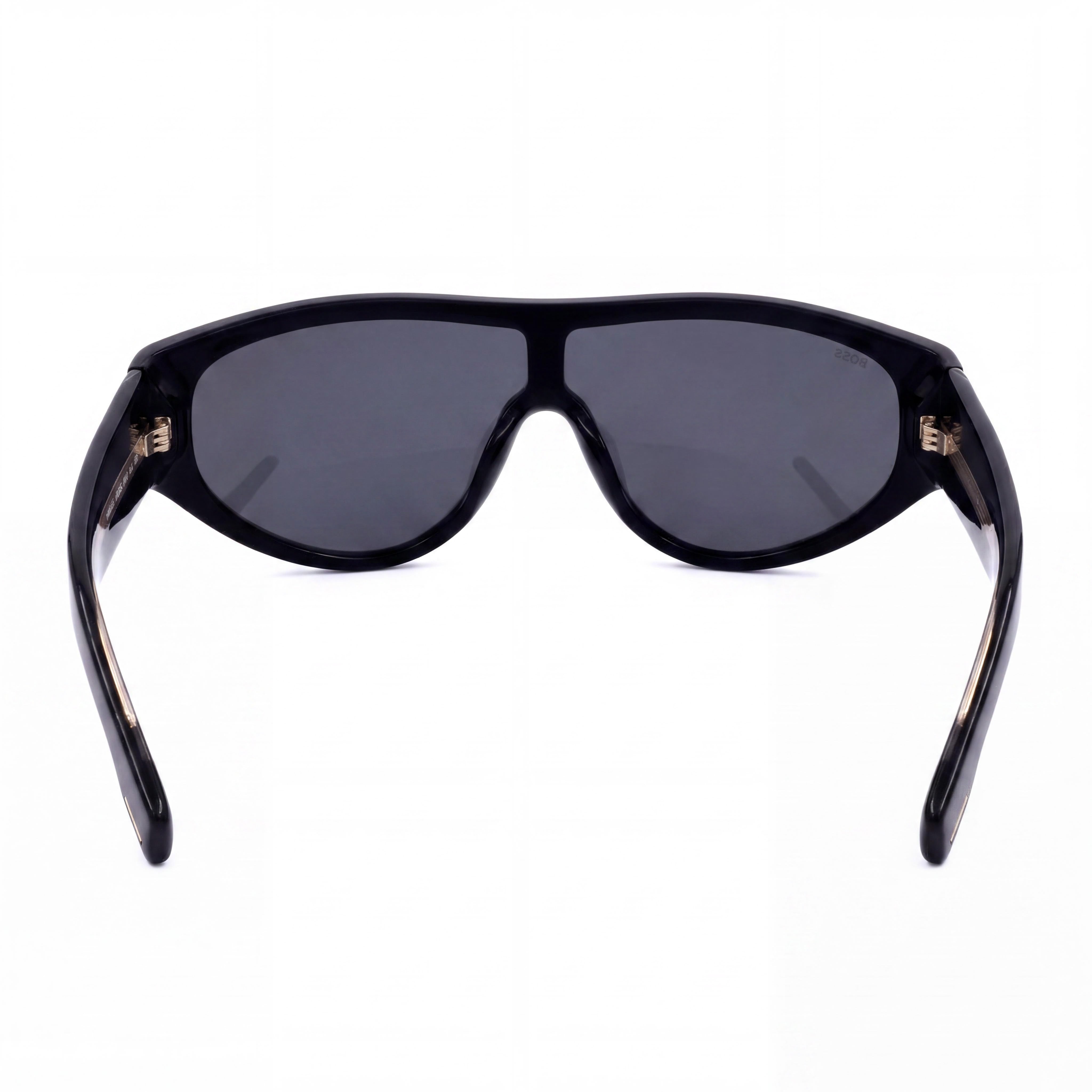Gafas de sol Hugo Boss 1623/S para hombre, estilo casual, montura negra con aceite ecológico, lentes de policarbonato gris, protección UV 99-1-135, Photo 3