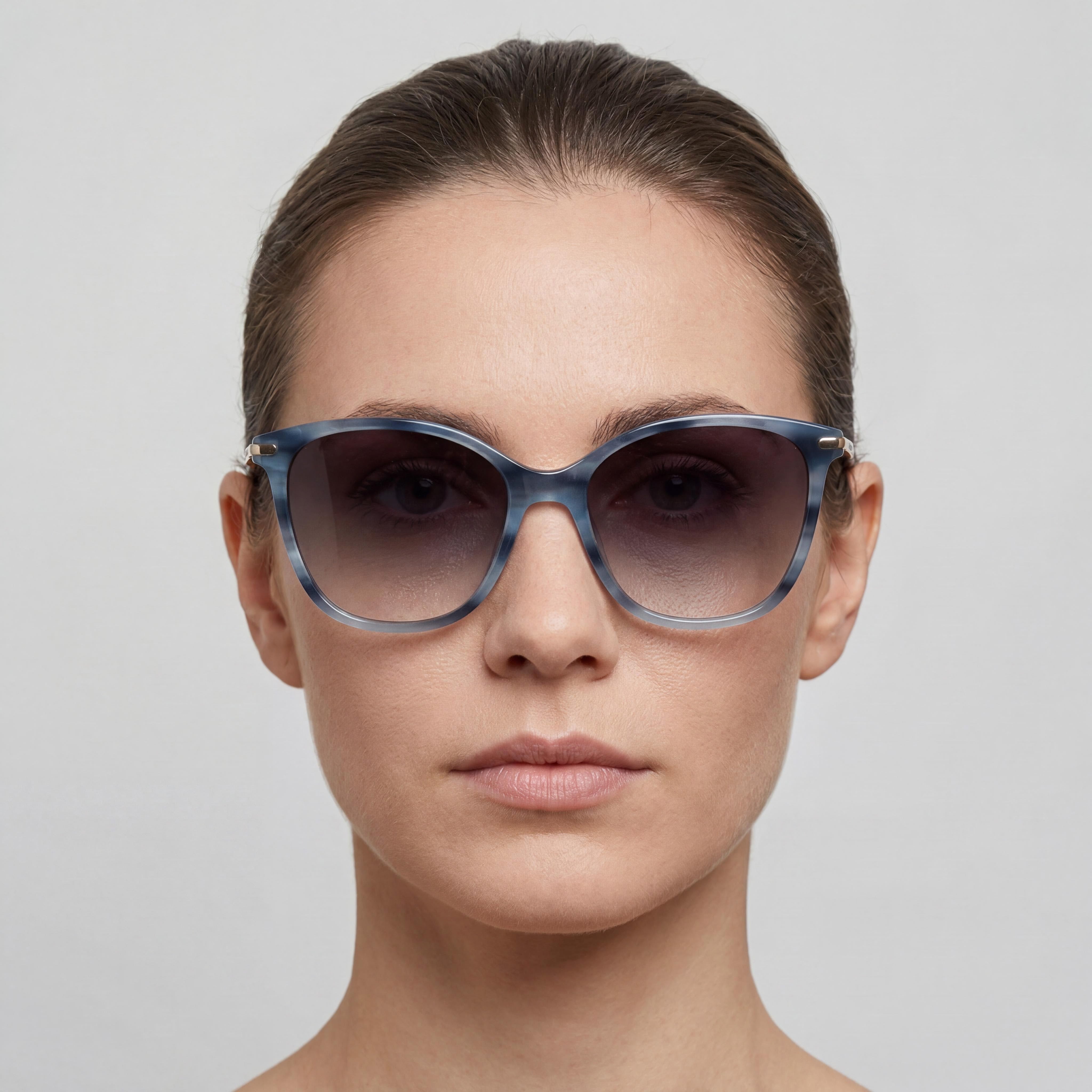 Longchamp LO660S Women's Casual Plastic Marble Blue Non-Polarized Sunglasses 54mm, Photo 4