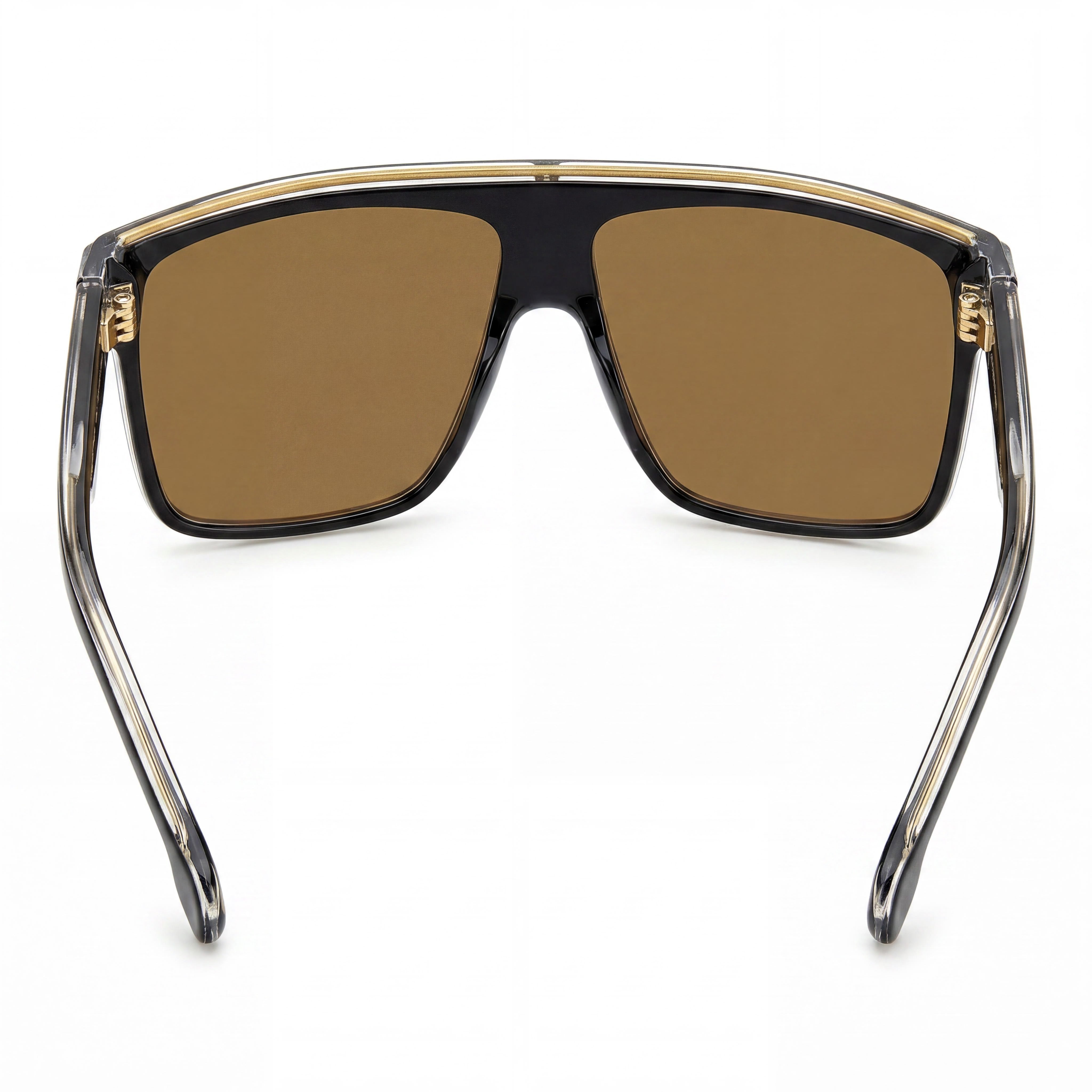 Carrera Modern Men's Black Gold Polyamide Sunglasses with Gold High Contrast Antireflex Lenses 63mm UV Protection, Photo 4