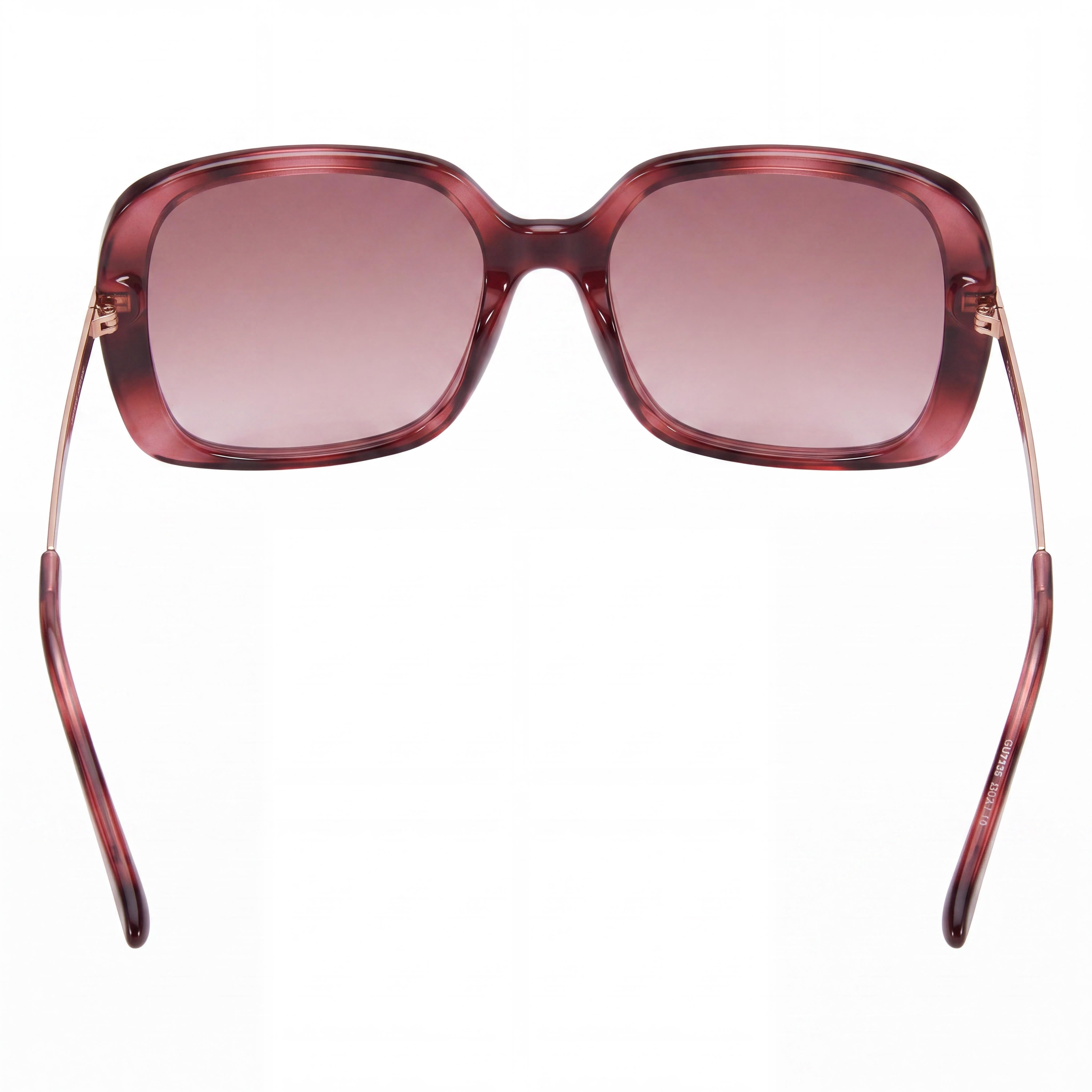 GUESS Classic Women's Injected Plastic Pink Gradient Bordeaux Frame Pink Lens UV400 Protection 60mm, Photo 4
