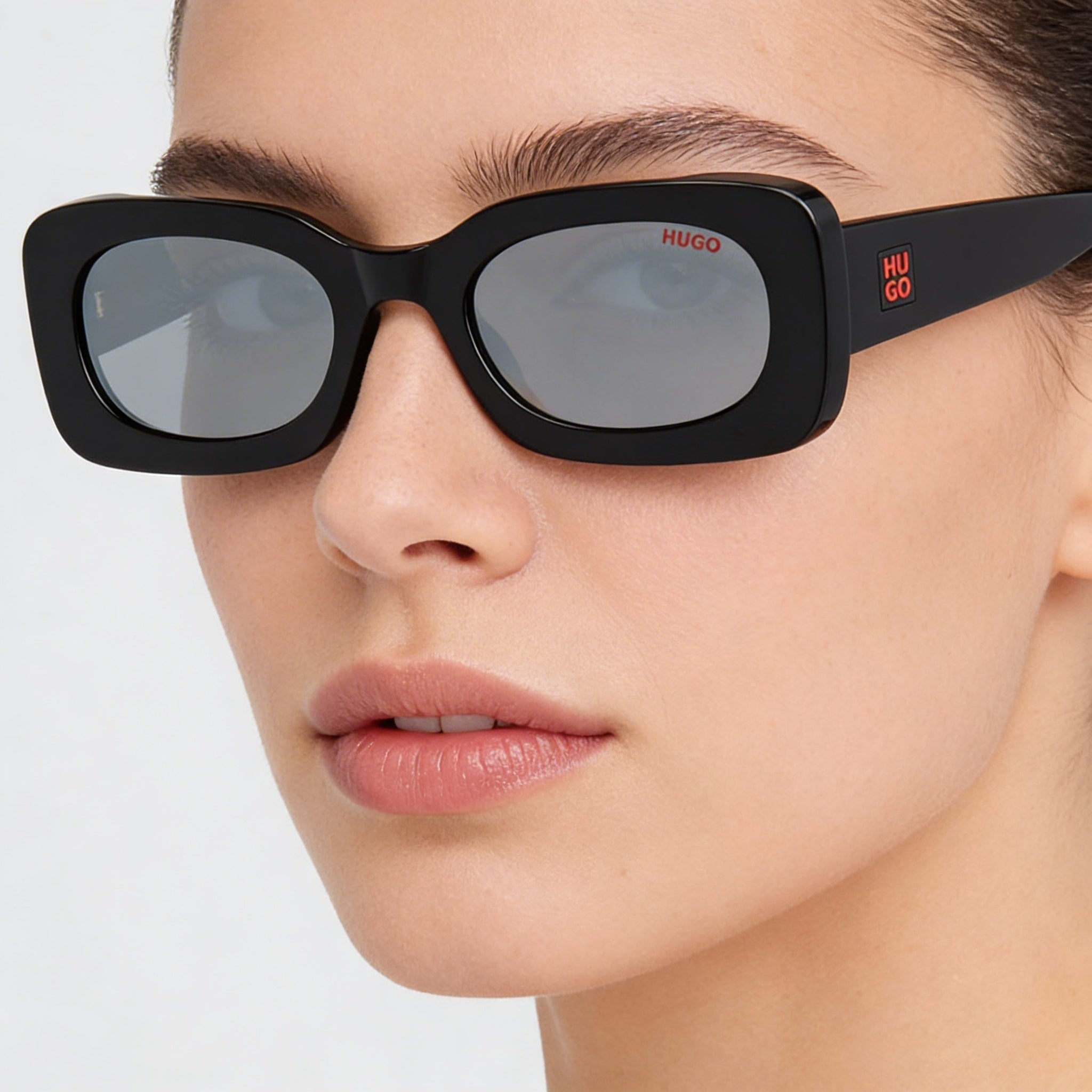 Gafas de sol informales Hugo Boss para mujer, con montura de acetato negro, lentes de policarbonato con protección UV, 52 mm de ancho de lente, Photo 4