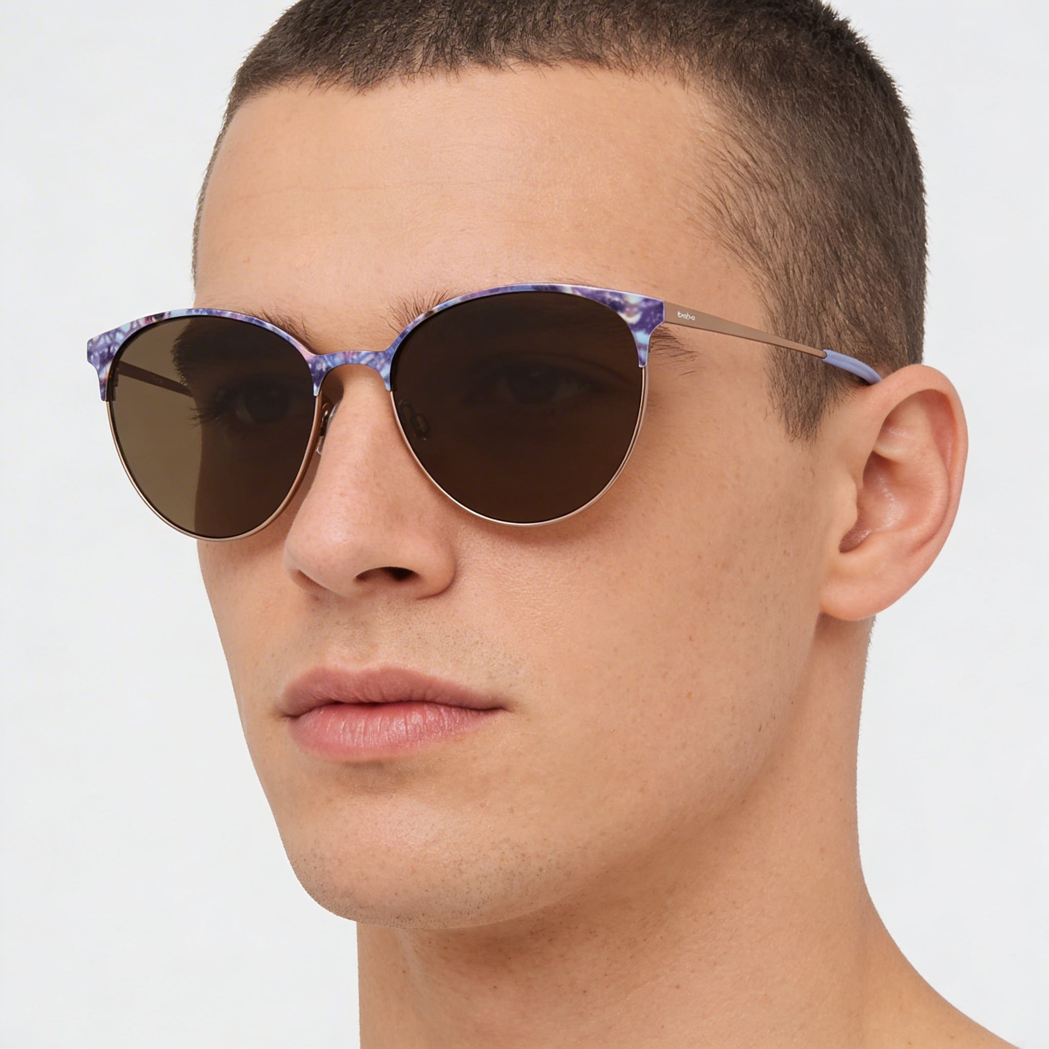 bebe Bb7244 Gafas de hombre con montura de plástico de oro rosa y lentes de acetato con protección UV 57-17-140mm, Photo 4