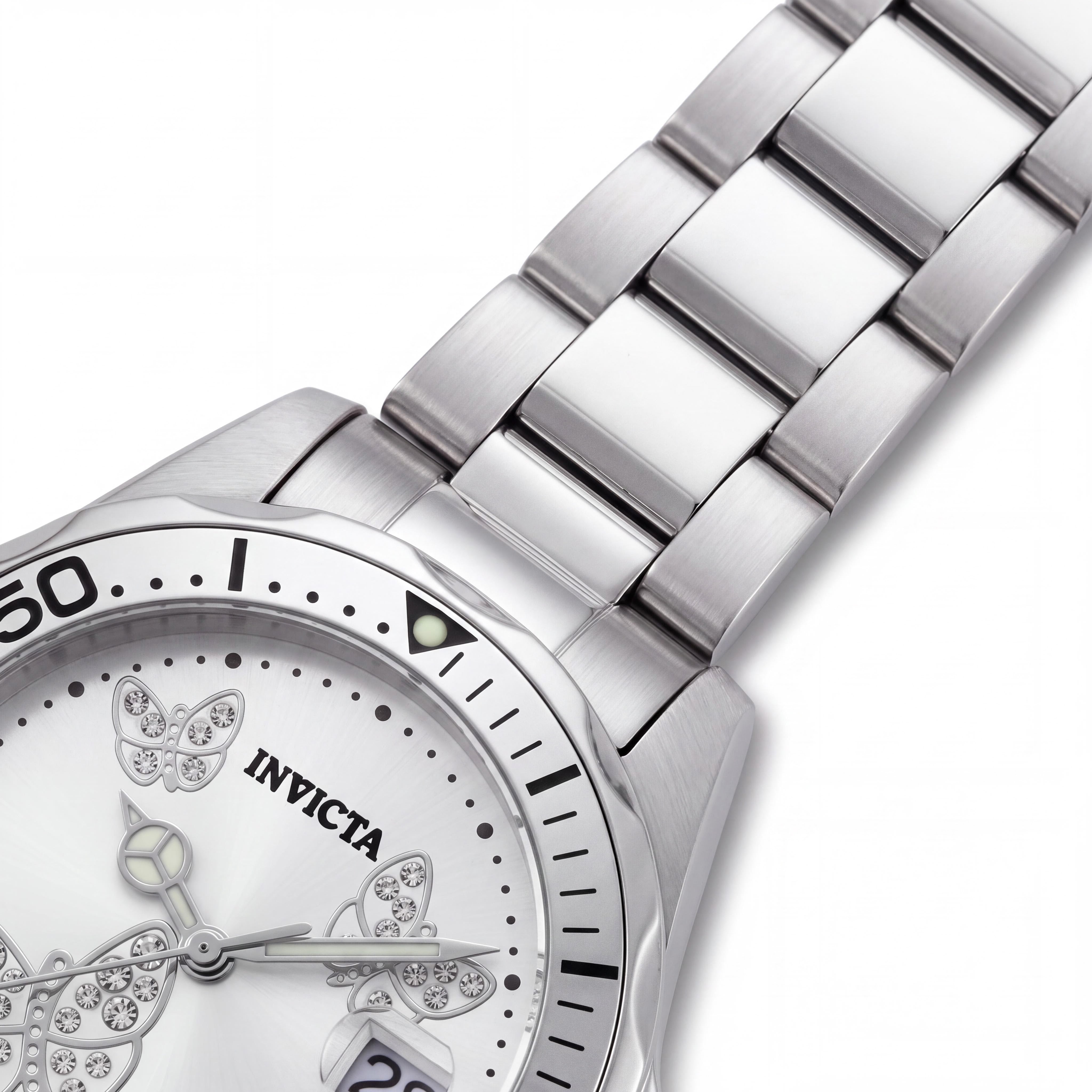 Invicta Angel 12503 Women's Stainless Steel Quartz Watch with Silver Dial, 200M Water Resistant, 38mm, Photo 3