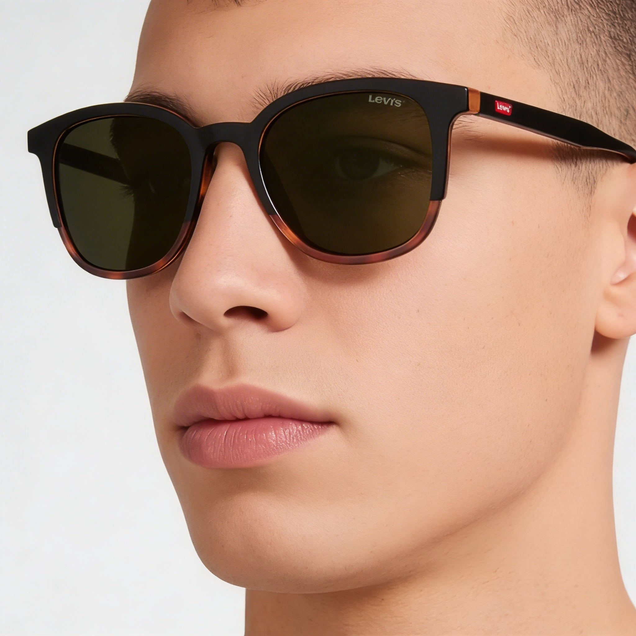 LEVI'S LV 5024/S 0WR7 70 Men's Black Havana ECO POLYAMIDE Frame UV Protection Sunglasses 52mm Lens Width, Photo 4