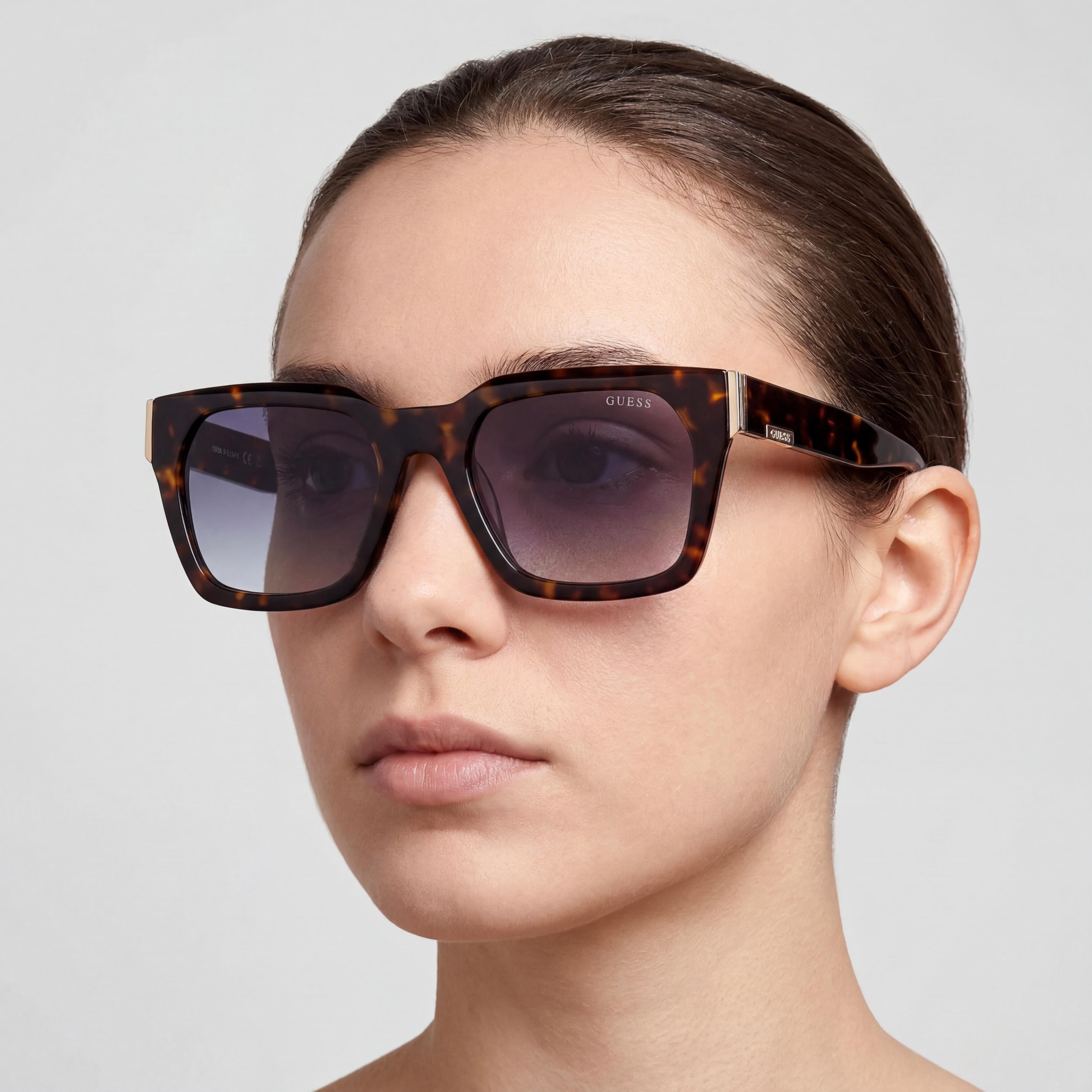 GUESS Gu00172 Unisex Acetate Dark Havana Non-Polarized UV 400 Sunglasses Gradient Blue Lenses 53mm, Photo 4