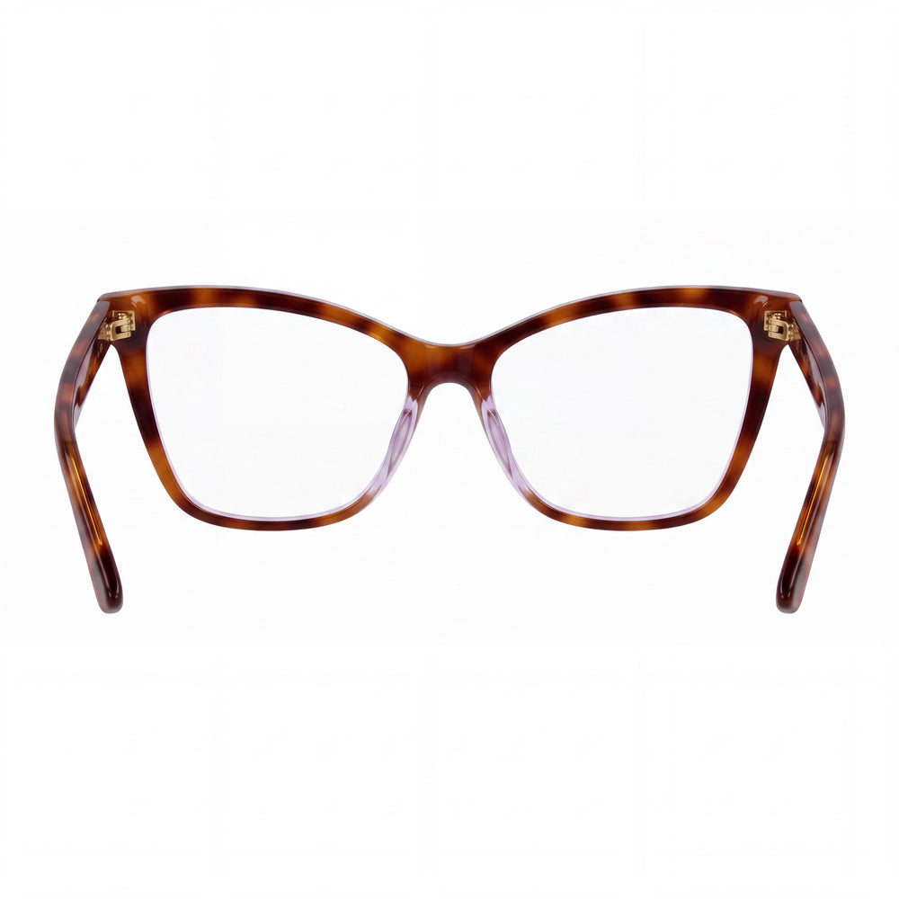 Gucci GG1817O Women's Havana Transparent Plastic Frame Eyewear with Multicolor Lenses, Size 55-16-140