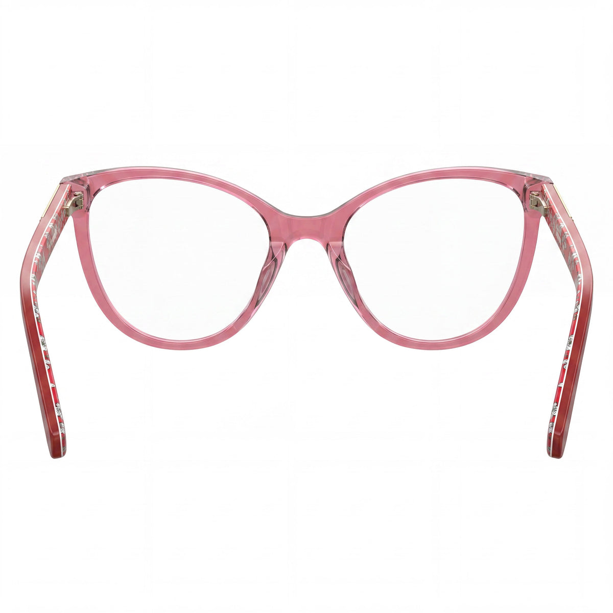 Love Moschino Modern Women's Cateye Multicolor Plastic Frame Eyeglasses with Red Polycarbonate Lenses 53mm, Photo 3