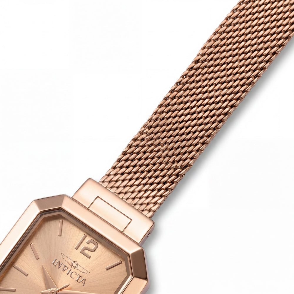 Invicta Angel 48153 Women's Quartz Stainless Steel 21mm Case Rose Gold Dial 3 ATM WR Watch