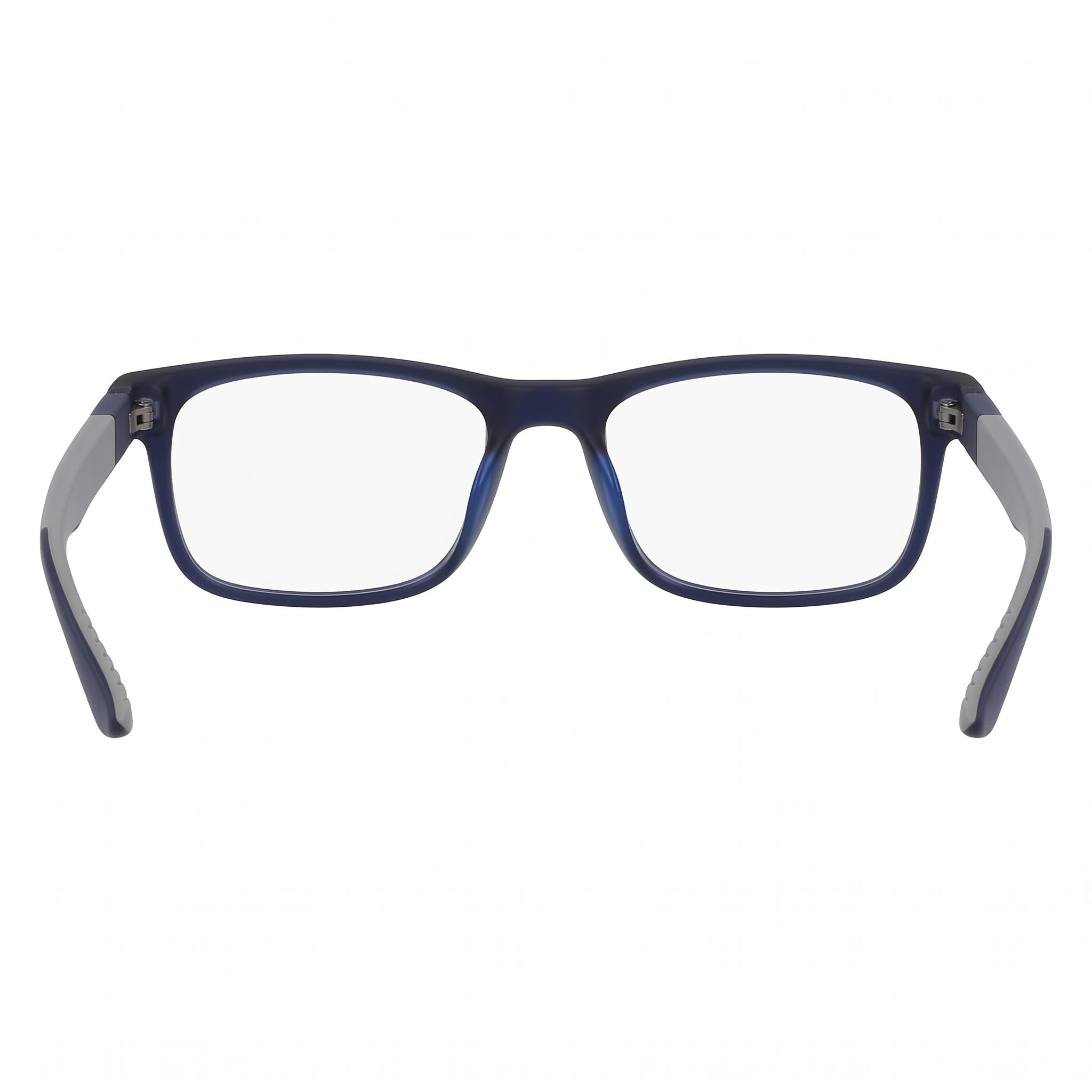 Calvin Klein UNPOLARIZED Men's Square Plastic Frame Non- Eyeglasses, Matte Crystal Navy, 52mm, Photo 3
