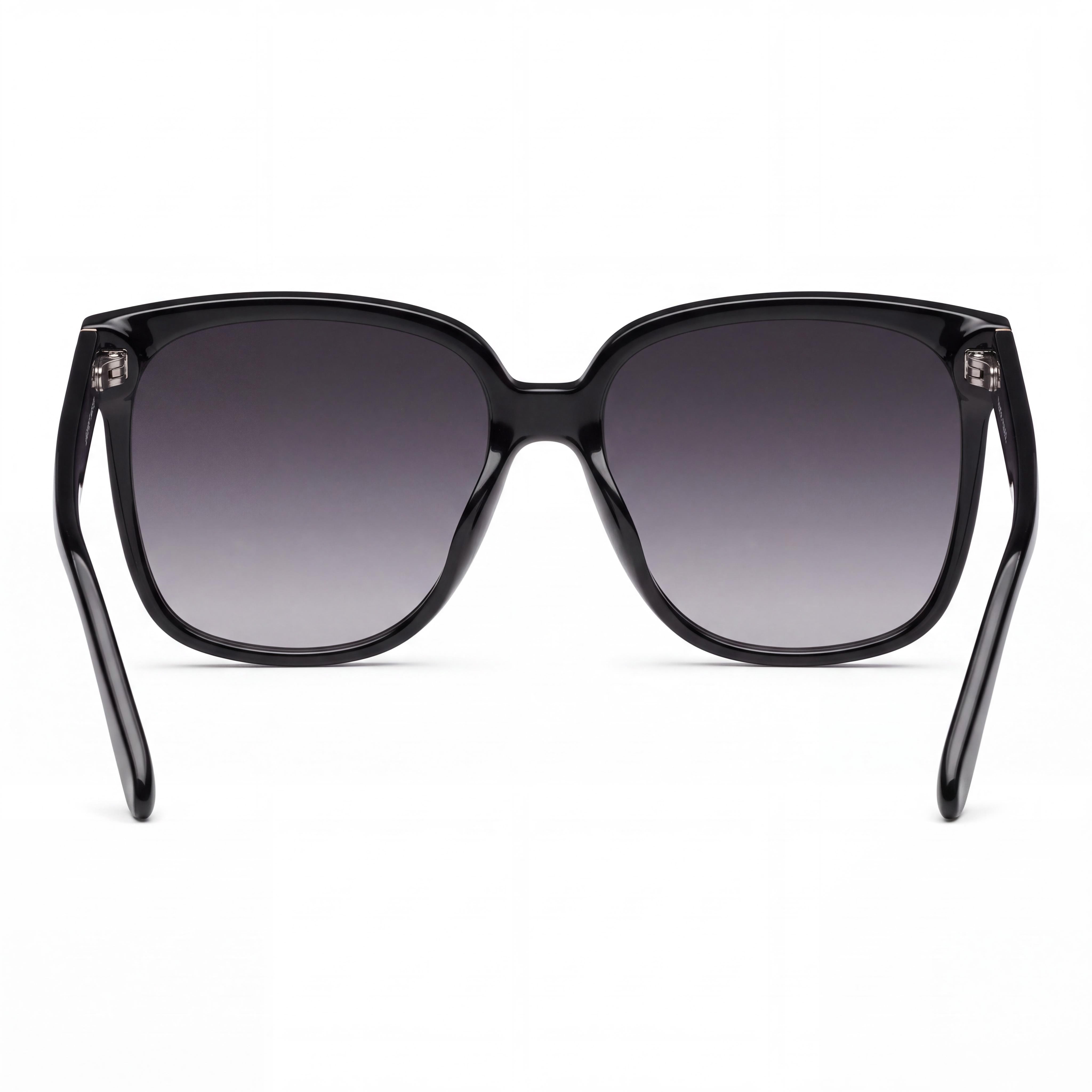 QUAY AUSTRALIA Wide Awake Women's Black Injection Oversized Smoked Polycarbonate UV Protected Sunglasses, Photo 4