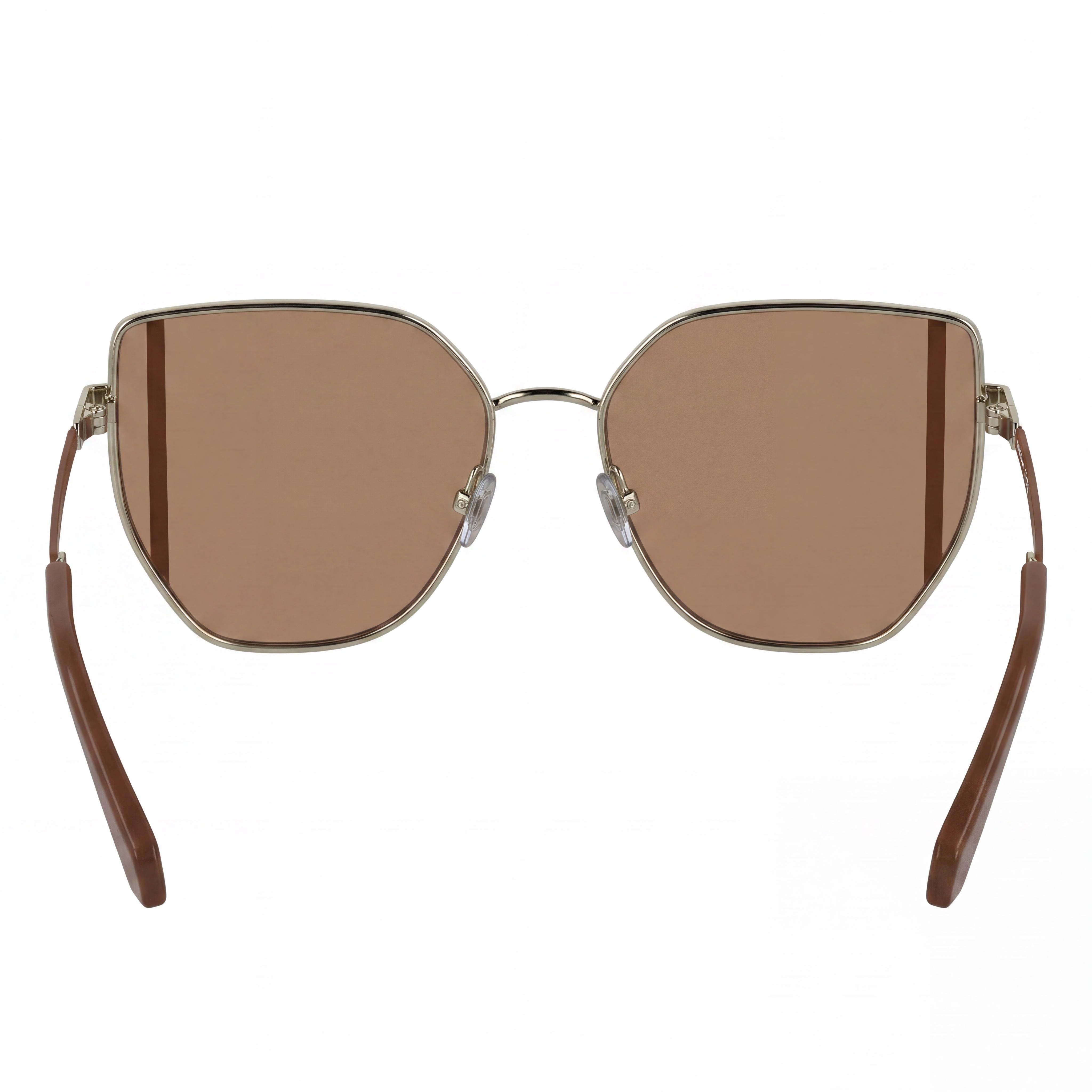 Calvin Klein Ckj25209s Gafas de sol de policarbonato con montura de metal color oro claro y protección UV para mujer de 57 mm, Photo 4