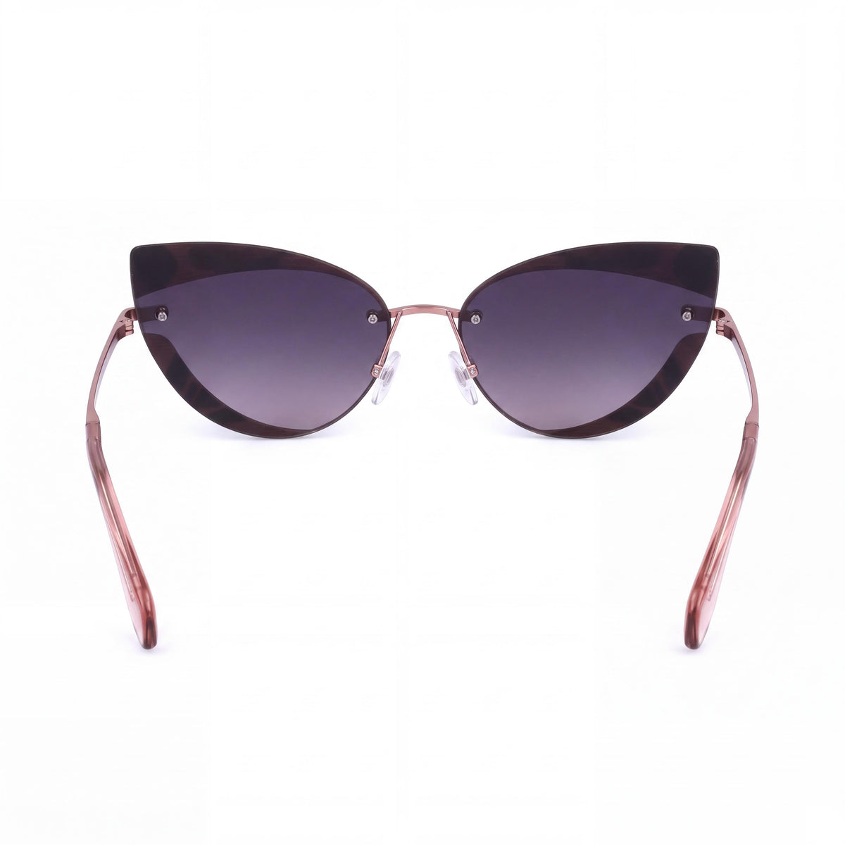 Gafas de sol unisex casuales adidas con montura metálica negra y rosa y lentes degradadas violeta no polarizadas de 64mm, Photo 3