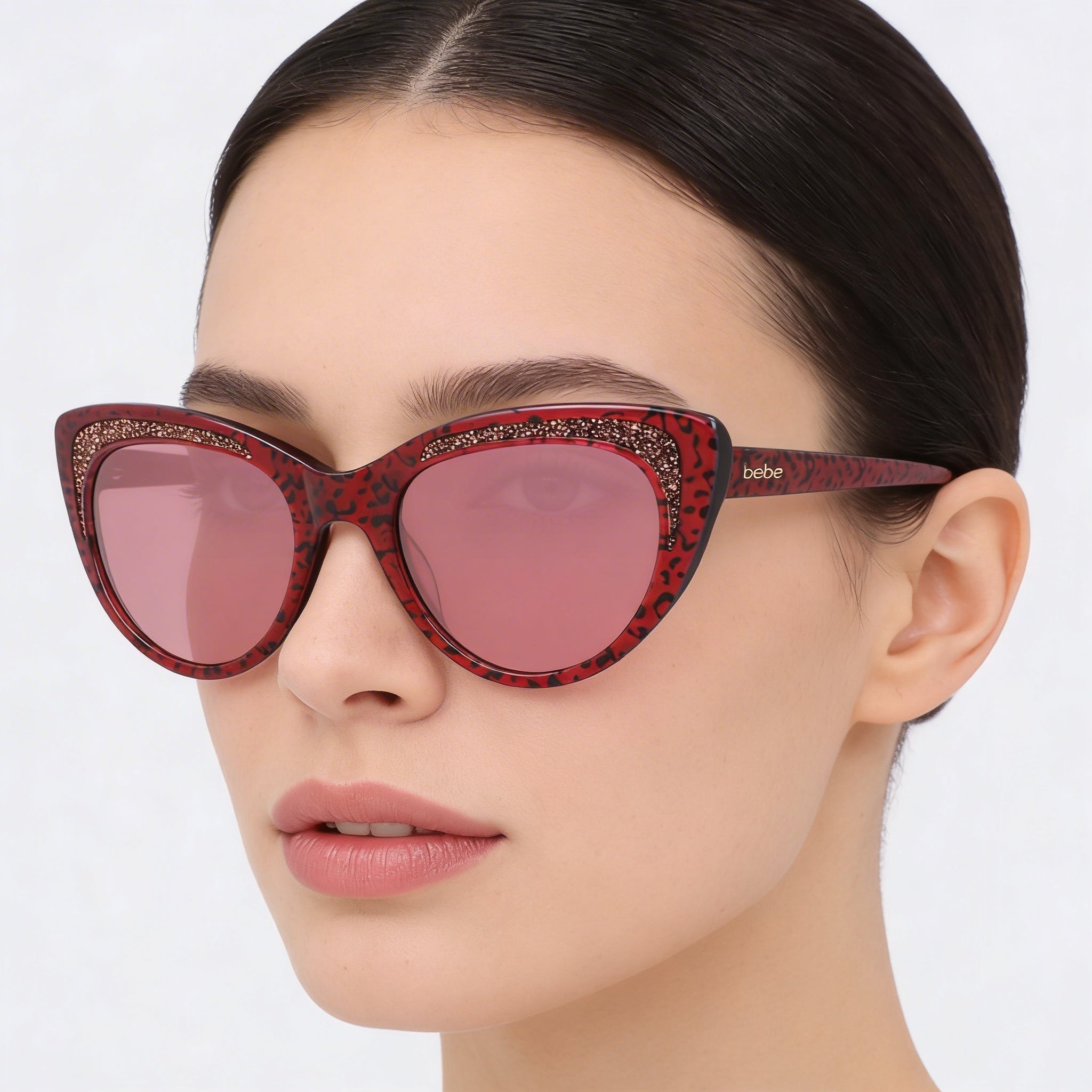 Gafas de sol de acetato con protección UV bebe Bb7242 para mujer, montura animal rosa, cristales rosas 55-19-140, Photo 4