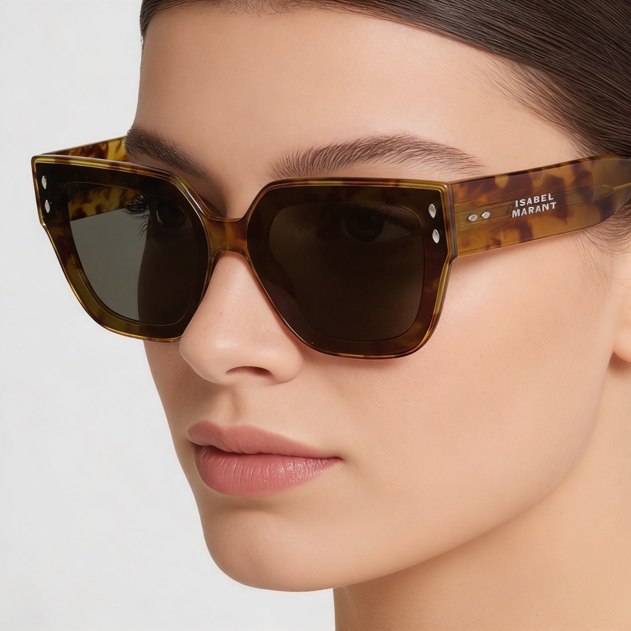 Isabel Marant Casual Women's Havana Honey Acetate Frame Green Polycarbonate Lens Sunglasses 65-13-145mm, Photo 4