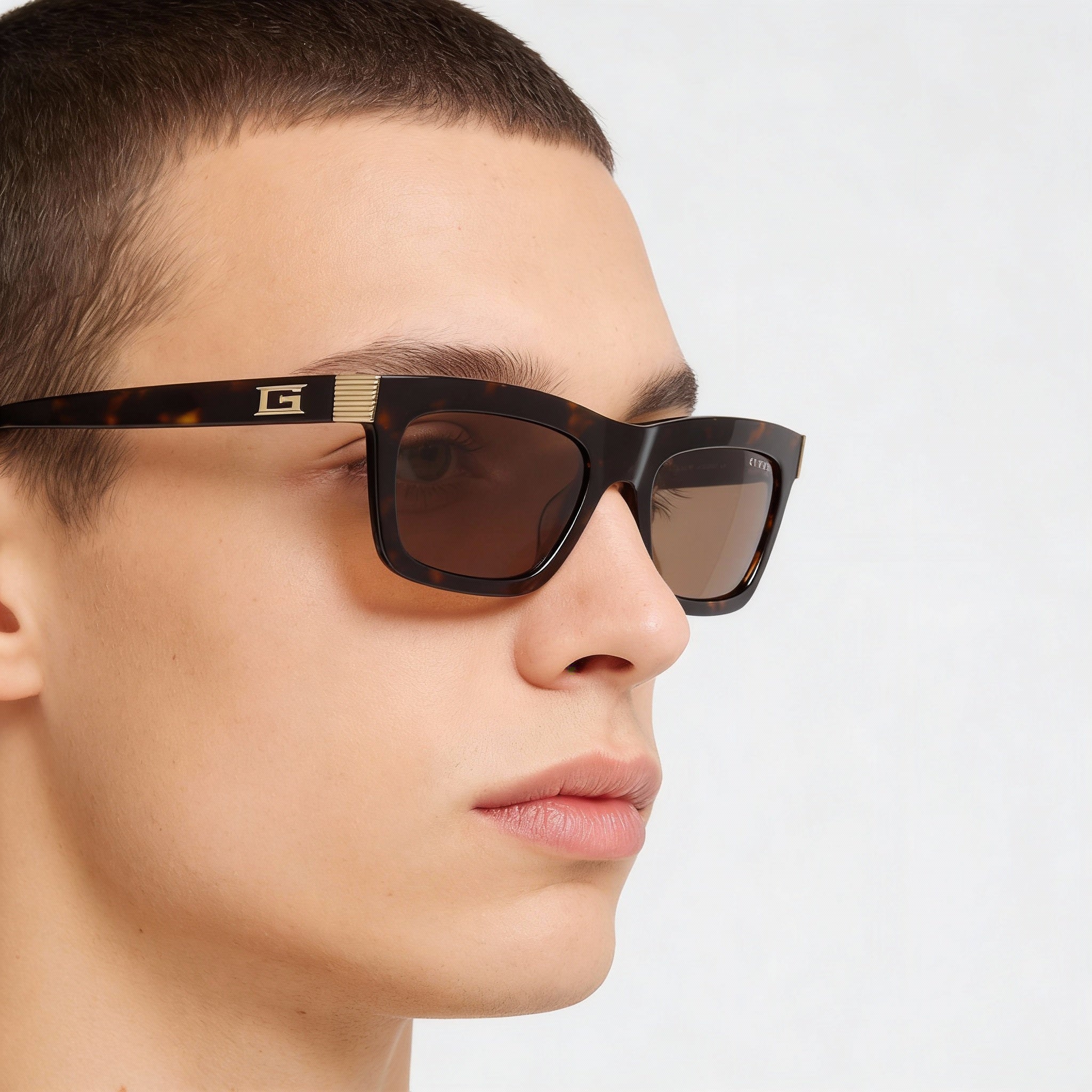 GUESS Gu00212 Unisex Dark Havana Plastic Frame with Brown UV 400 Non-Polarized Lenses 55mm, Photo 5