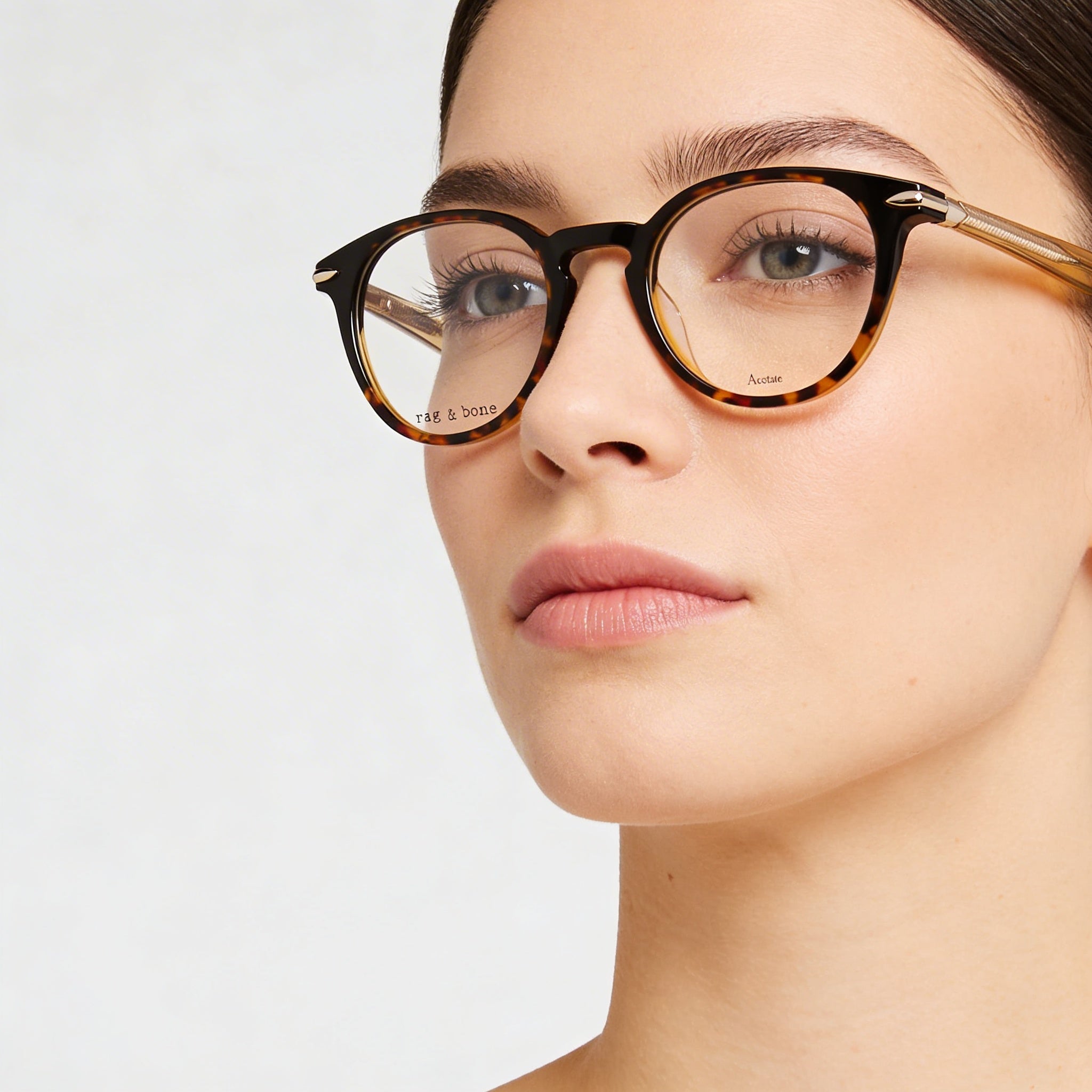 rRag & Bone Modern Women's Black Shaded Havana Acetate Frame Polycarbonate Gradient Lens Sunglasses 48mm, Photo 4