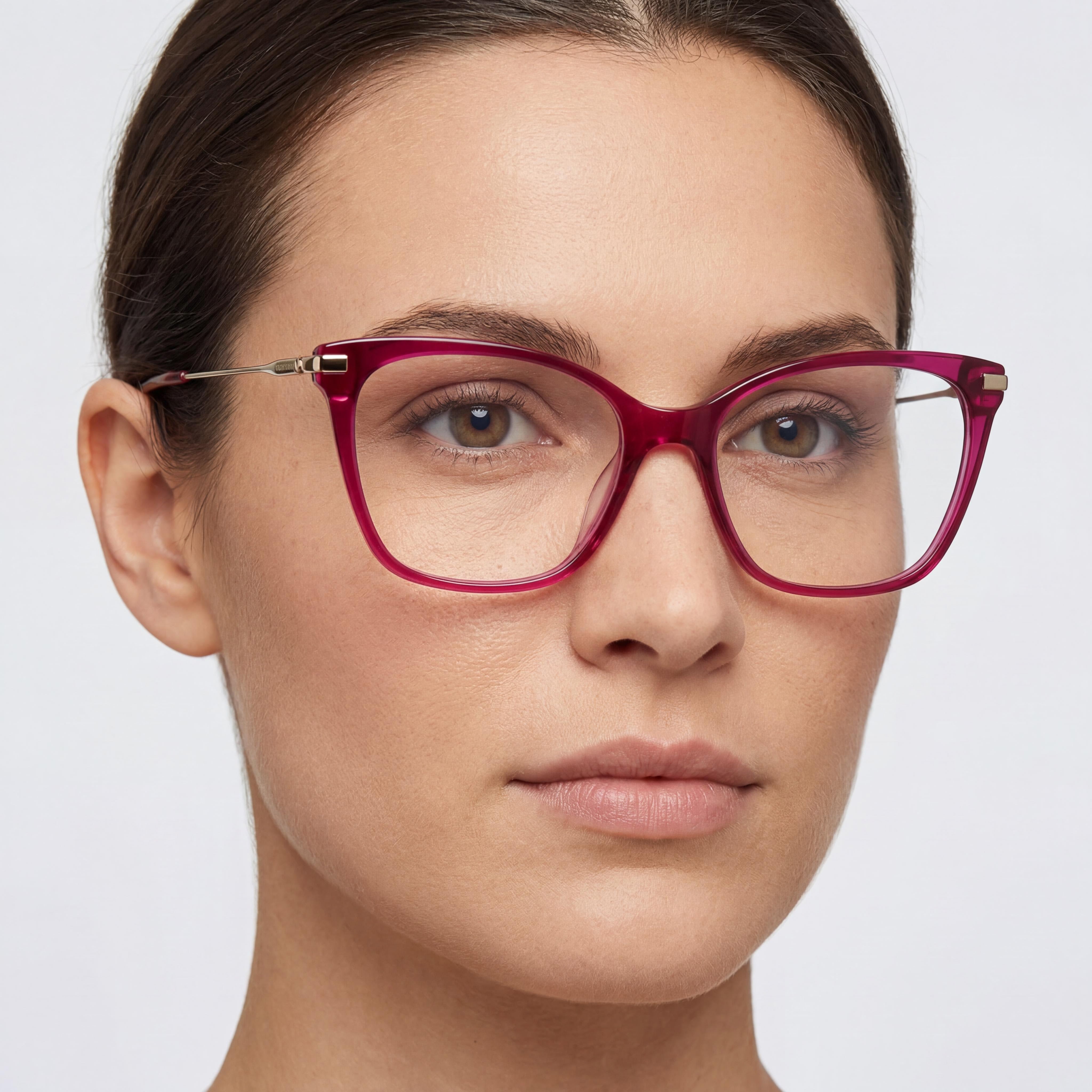kate spade new york Monturas ópticas casuales de material compuesto de acero inoxidable rojo para mujer 52-16-140, Photo 5