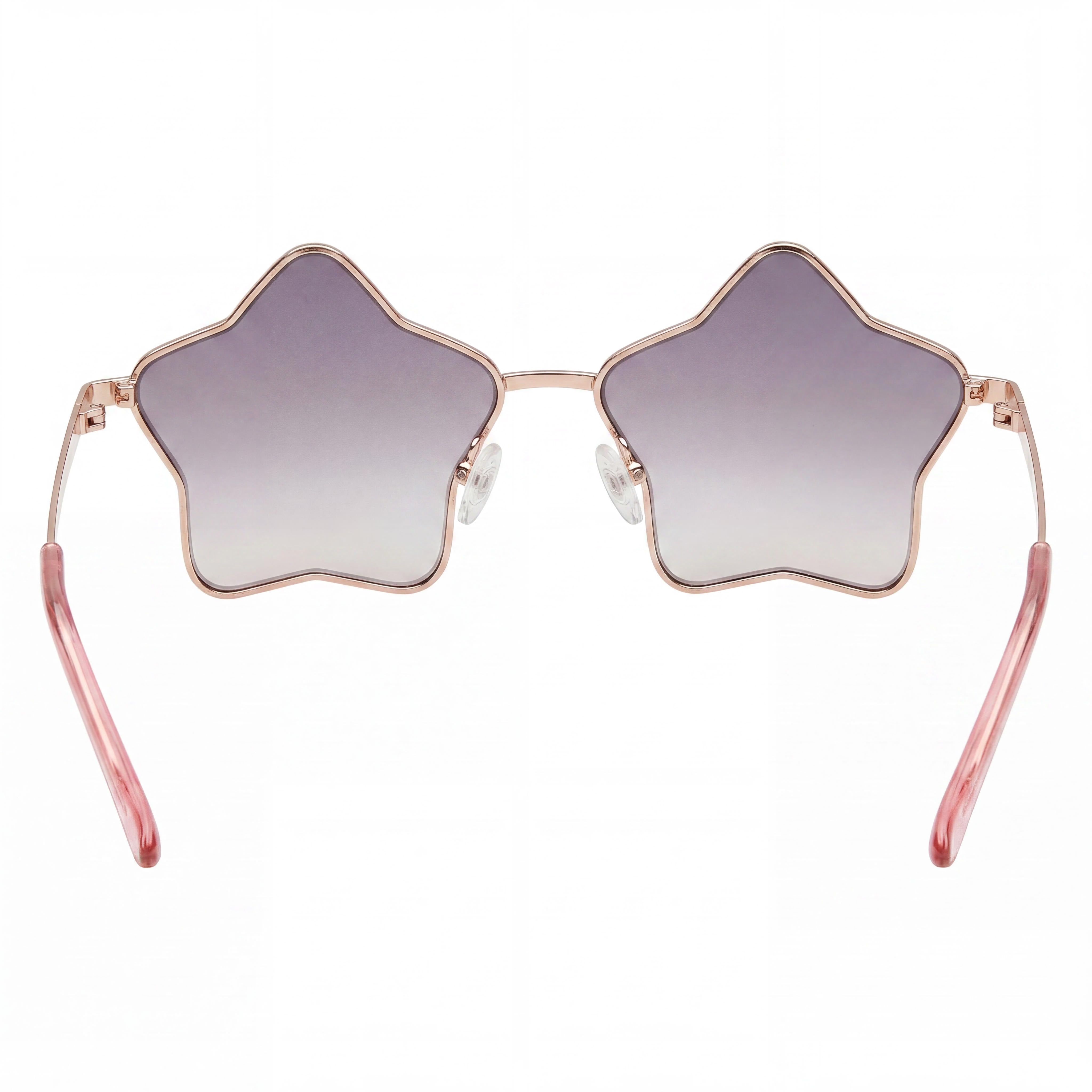 GUESS GF4012 Girls' Star-Shaped Metal Sunglasses Shiny Rose Gold Gradient Bordeaux 55mm, Photo 4