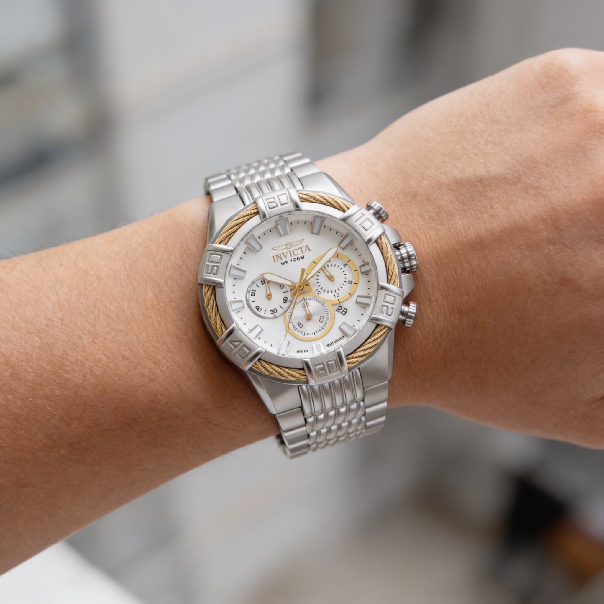 Invicta Bolt 49901 Men's Silver Stainless Steel Bracelet Quartz Watch 51mm Case, 10 ATM Water Resistant, Photo 2