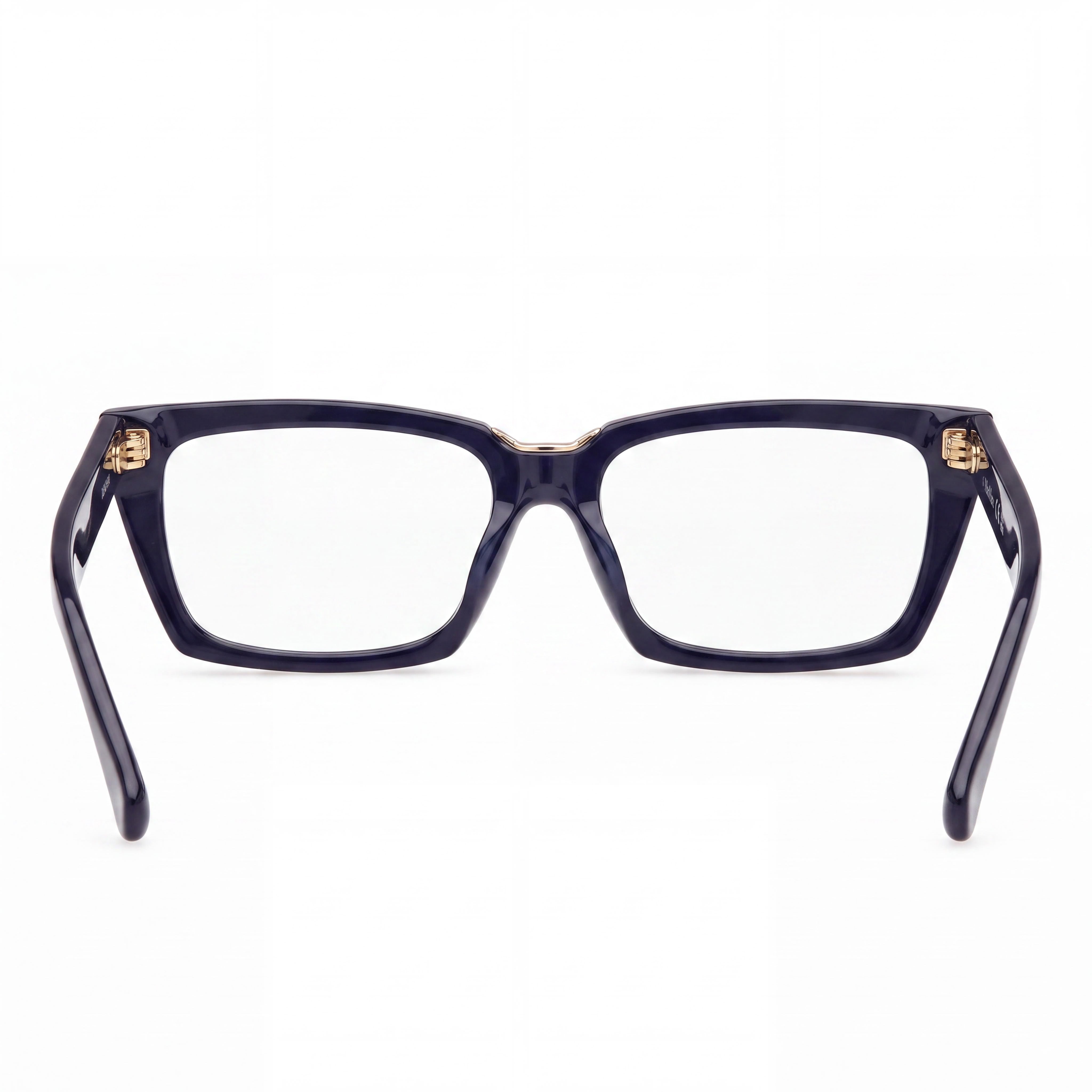 MaxMara MM5180 090 Unisex Shiny Blue Plastic Frame Eyewear with Polycarbonate Lenses, 53mm, Photo 4
