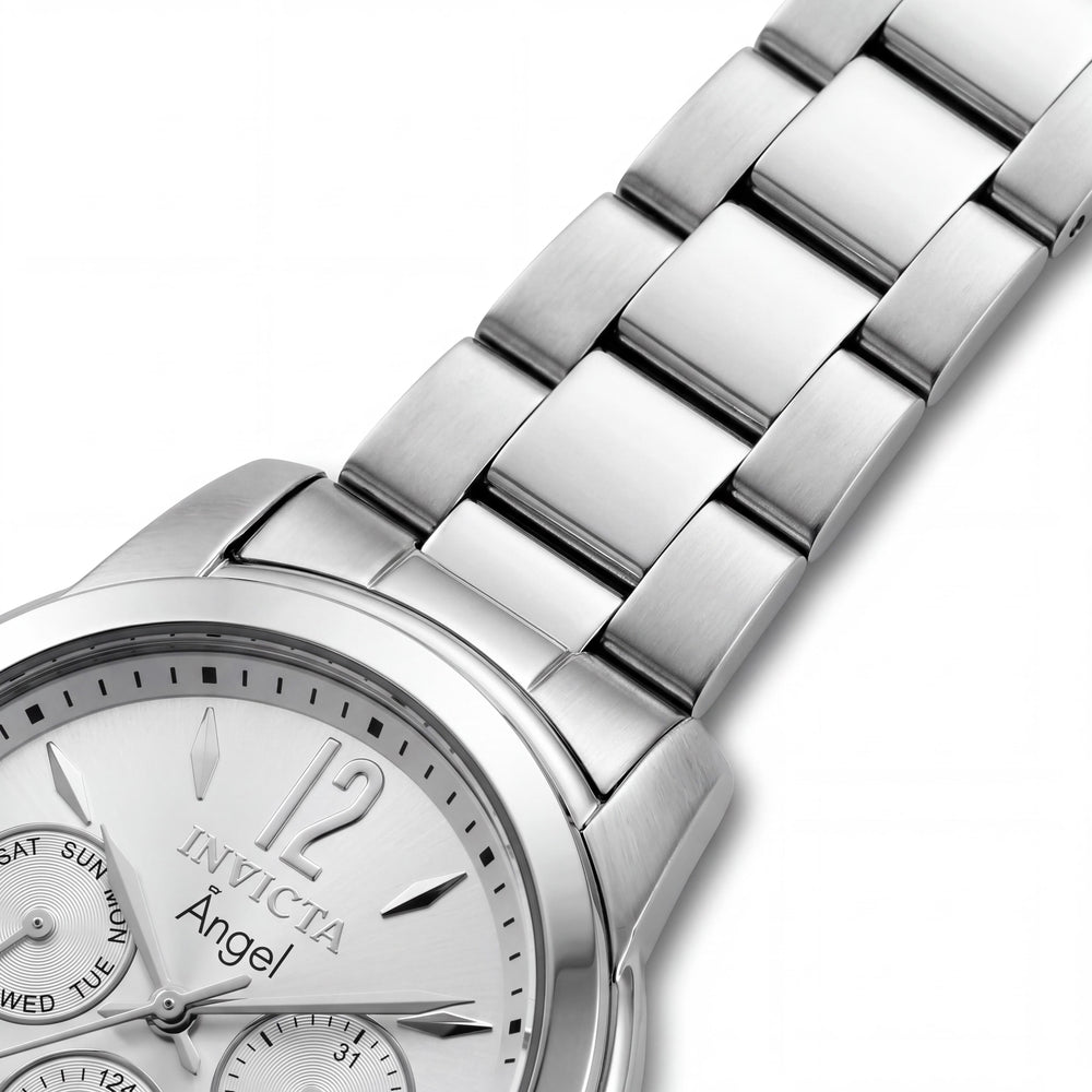 Invicta Angel Collection 0461 Women's 38mm Stainless Steel Quartz Water-Resistant Watch with Silver Dial