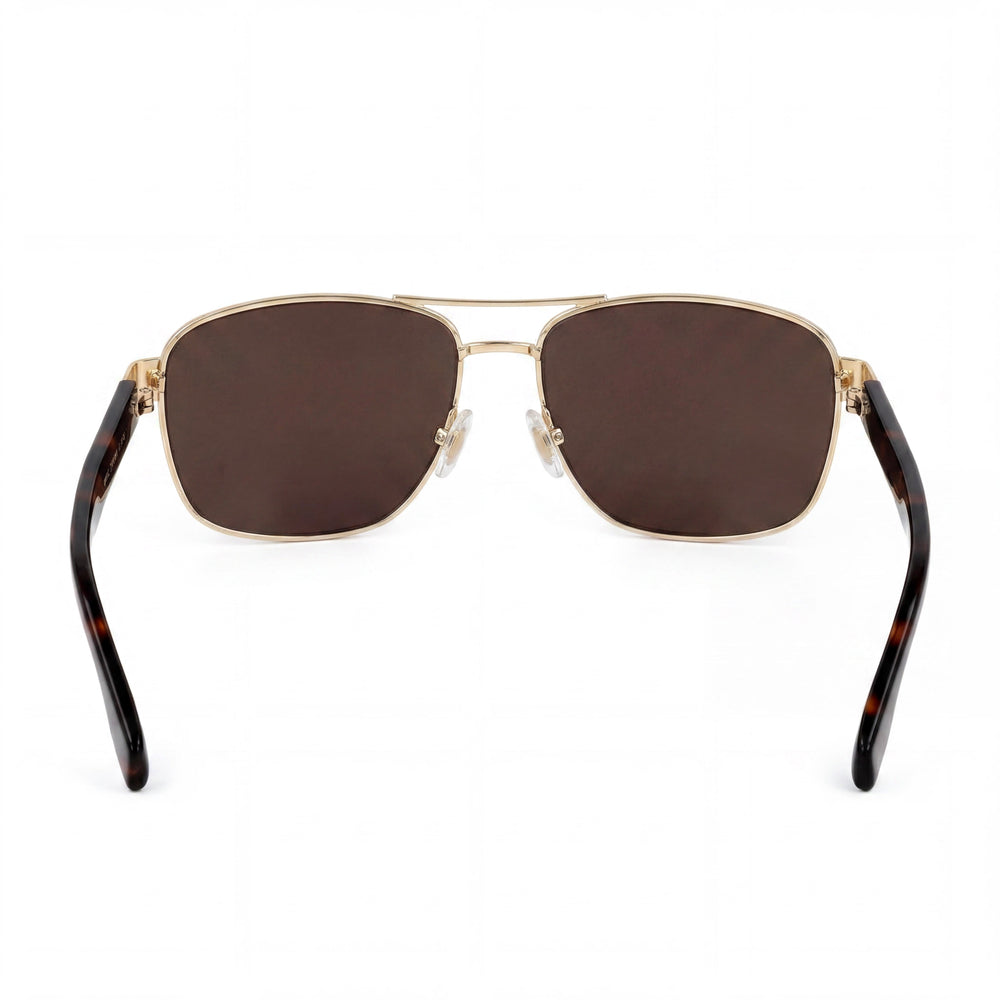 Gafas de sol polarizadas de metal para hombre Hugo Boss 1559/O/S, montura dorada marrón, lentes marrones, protección 100% UV, 60 mm