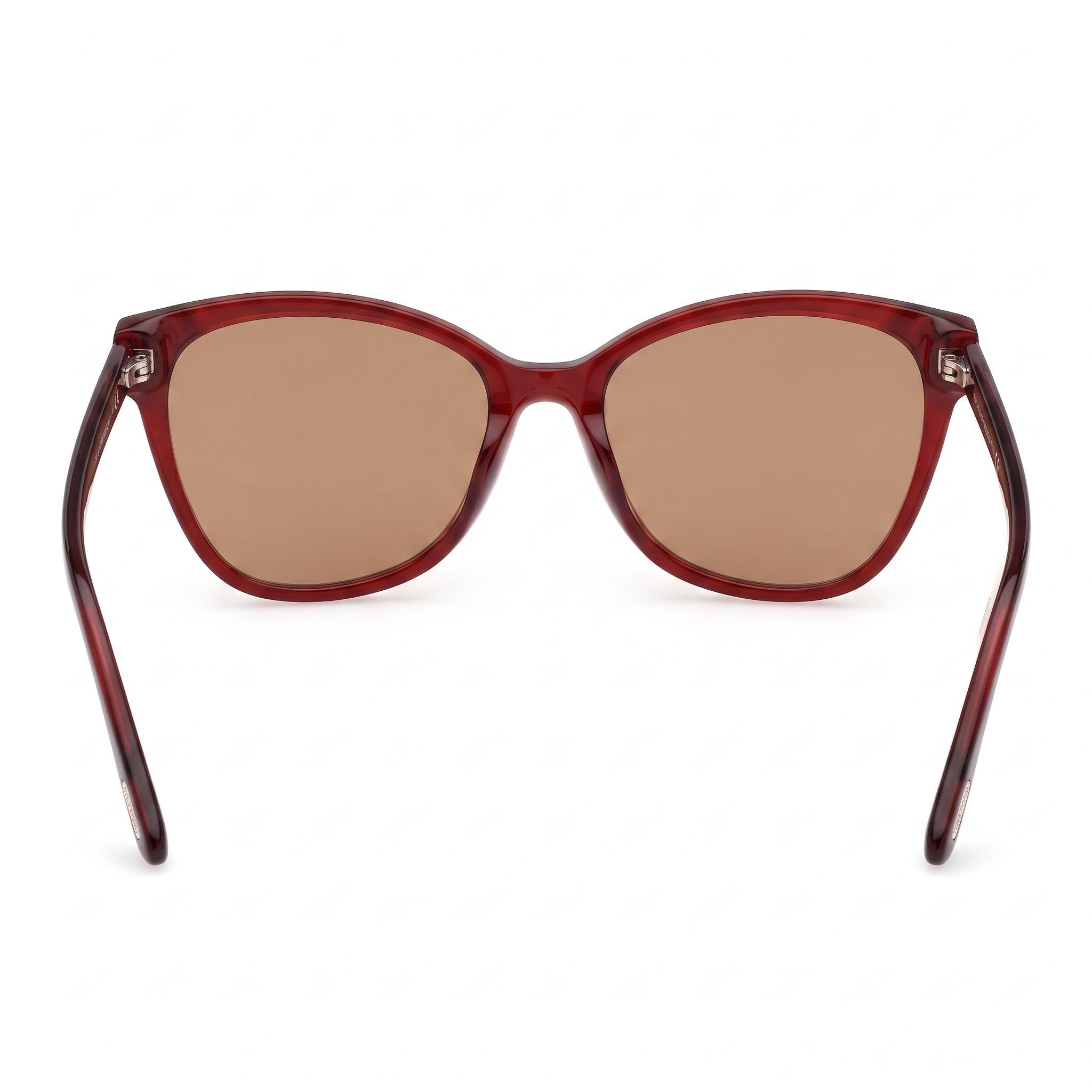 Tom Ford Ft0844 Ani Women's Brown, Burgundy Plastic Frame UV Protected Sunglasses 58mm, Photo 4