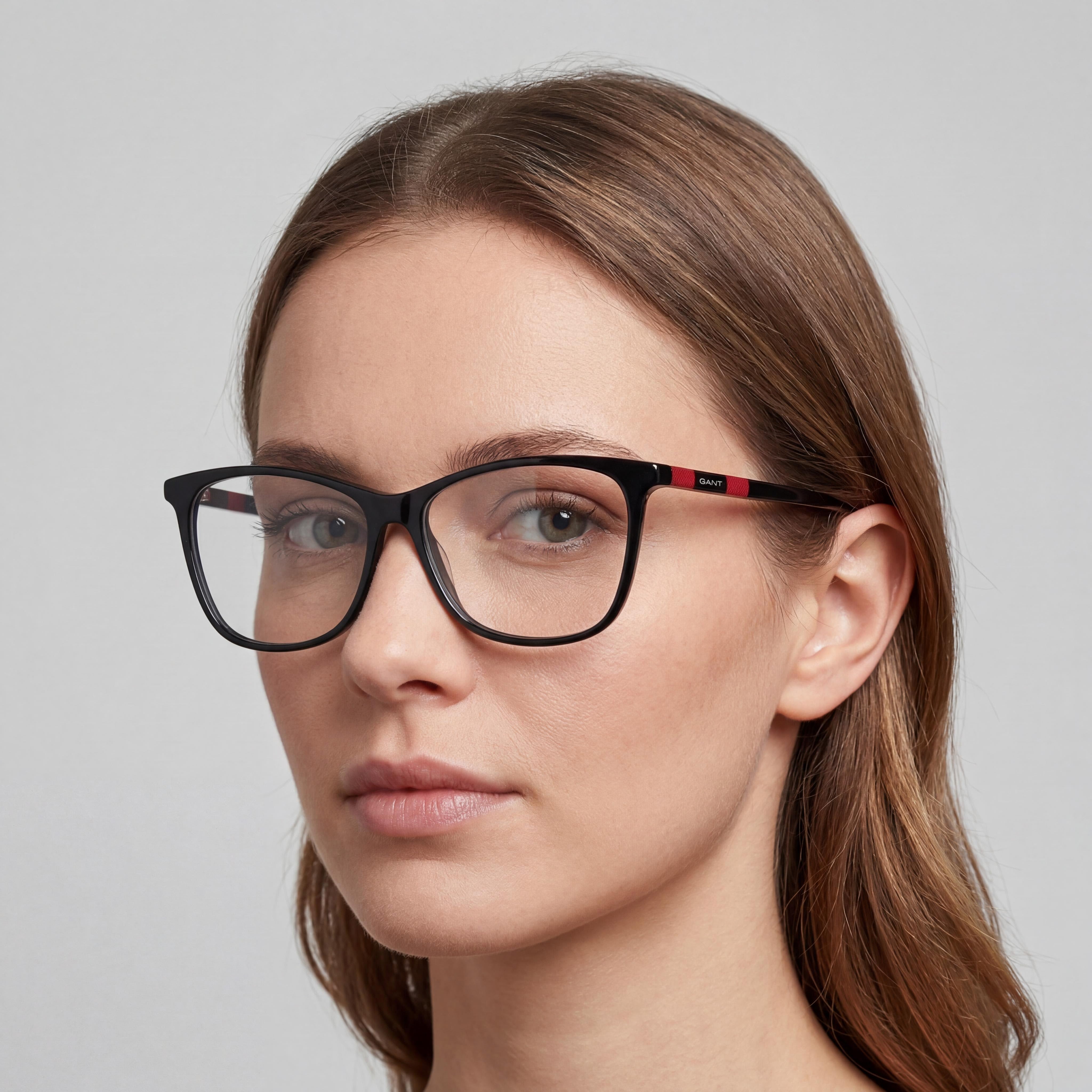 GANT Ga50014 Gafas de plástico negro brillante para mujer con 55 mm de ancho de lente, 13 mm de puente, 140 mm de longitud de patilla, Photo 5