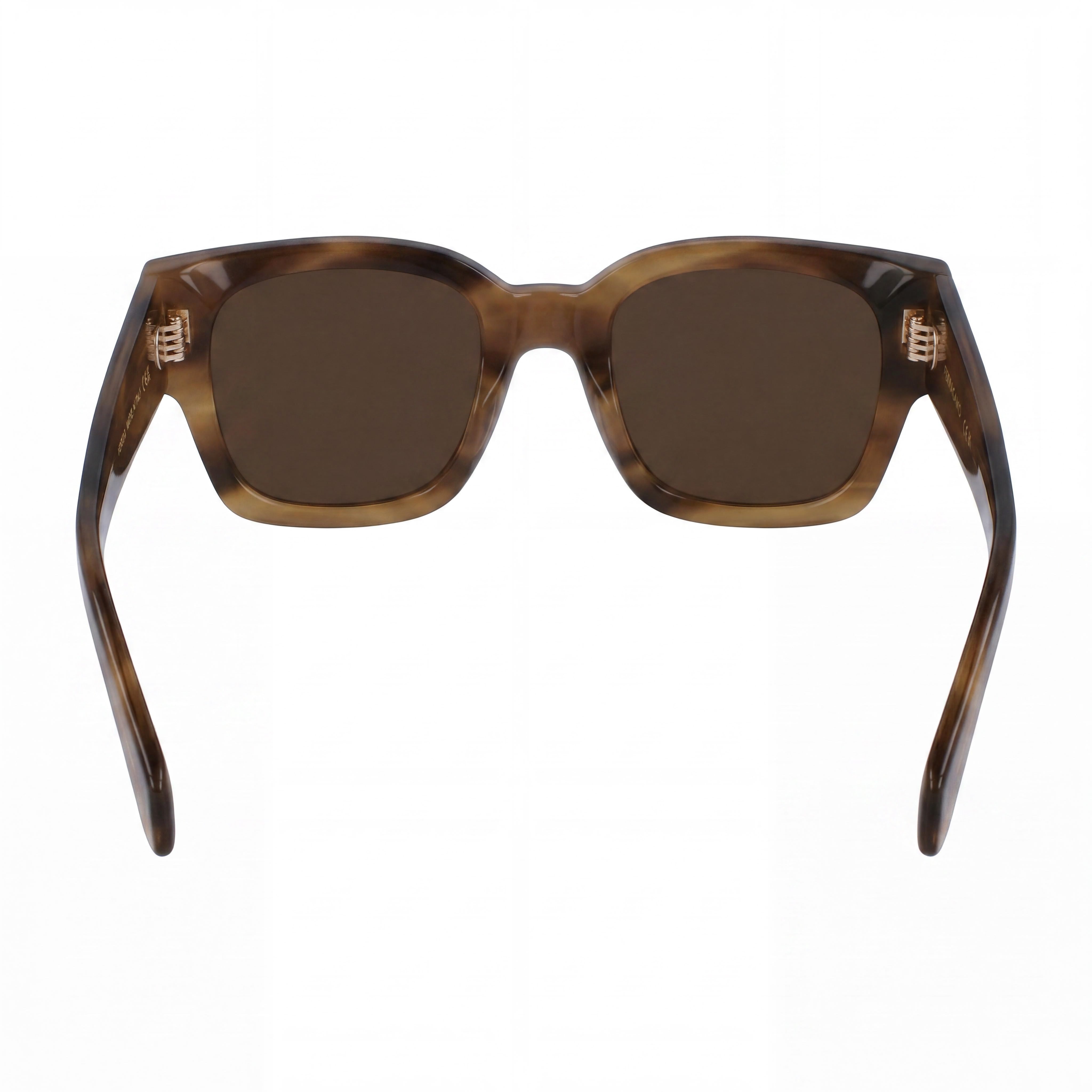 Salvatore Ferragamo Sf2010s Gafas de Sol para Hombre, Acetato a Rayas Caqui Marrón, 100% Protección UV, 52mm, Photo 4