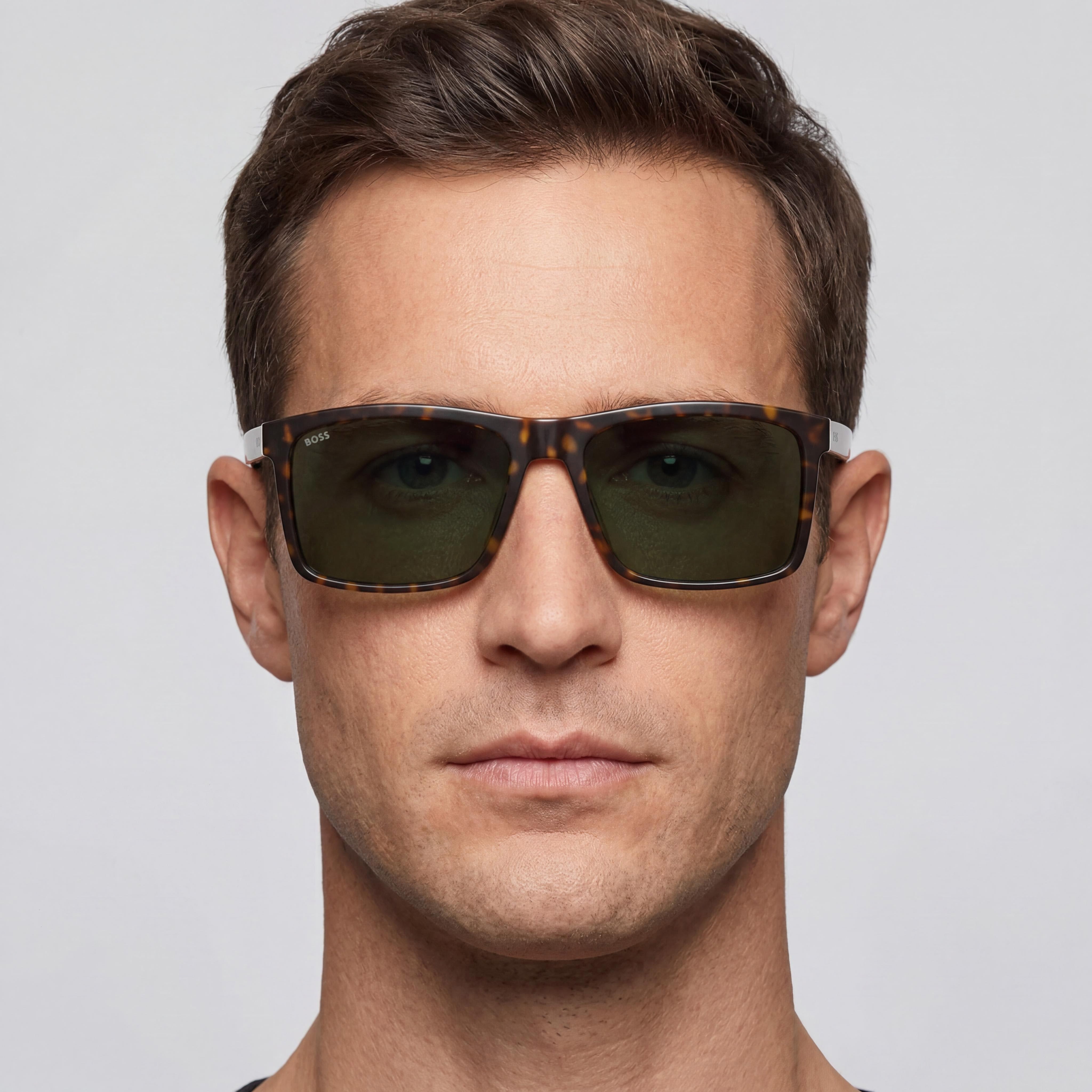 BOSS by Hugo Boss Men's Boss 1036/S Plastic Frame Dark Havana Green UV Protection Non-Polarized Eyewear 58mm, Photo 5