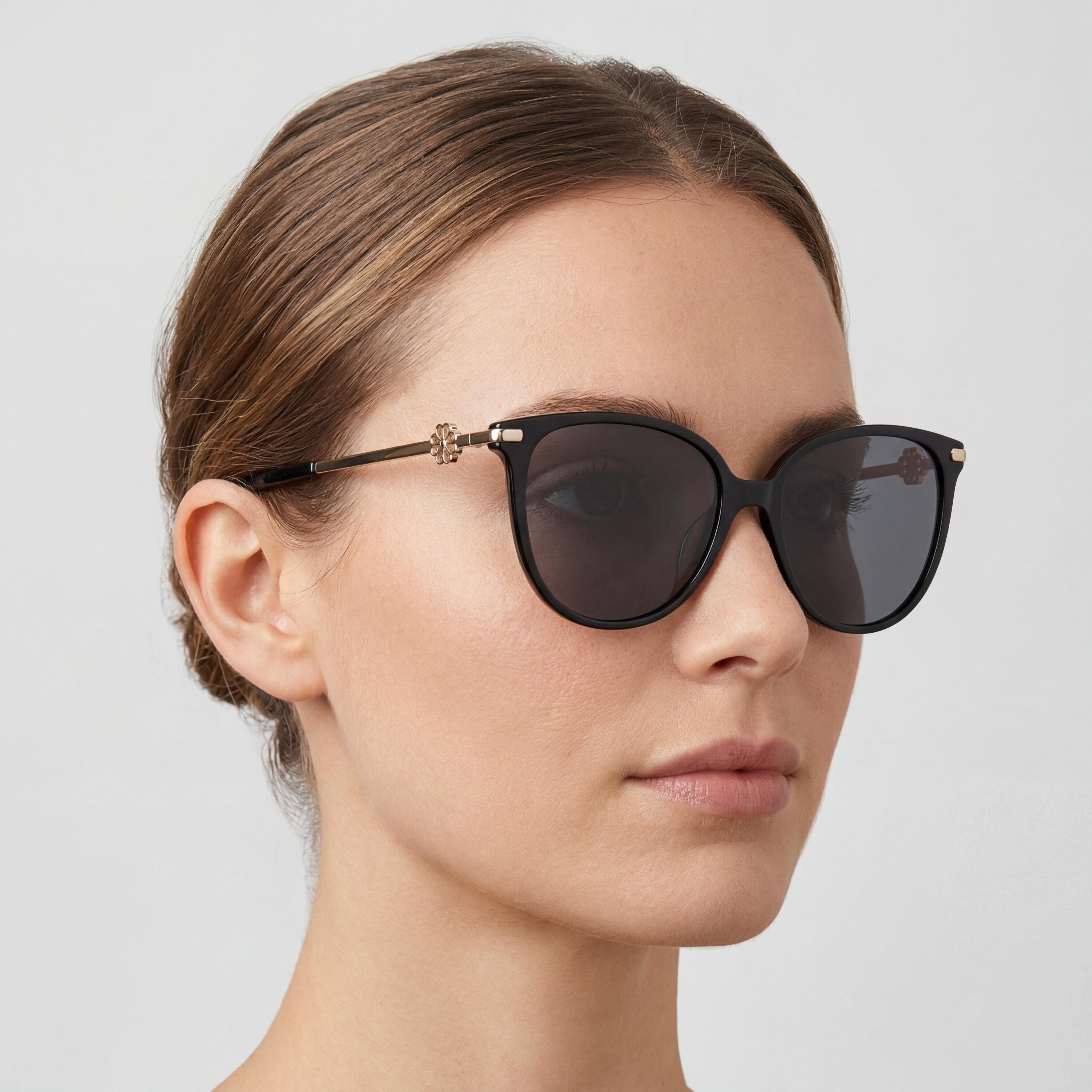 kate spade new york Gafas de sol de plástico negras y grises clásicas de moda para mujer, protección UV, no polarizadas 60.3-17-140, Photo 4