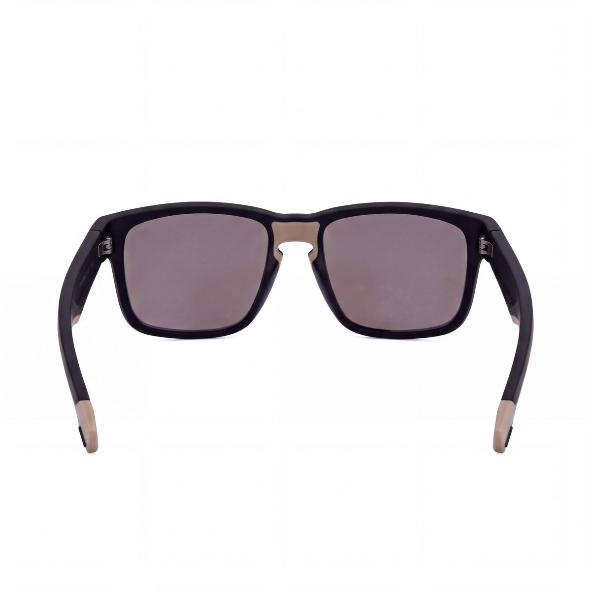 Gafas de sol Hugo Boss contemporáneas unisex de poliamida negra mate y beige, lentes marrones con protección UV, 57 mm, Photo 3
