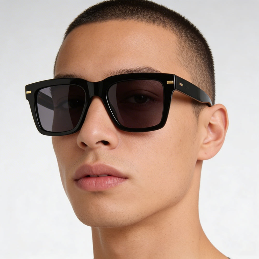 GIORGIO ARMANI Contemporary Black BIO-ACETATE Frame Unisex UV Protection Sunglasses 53mm